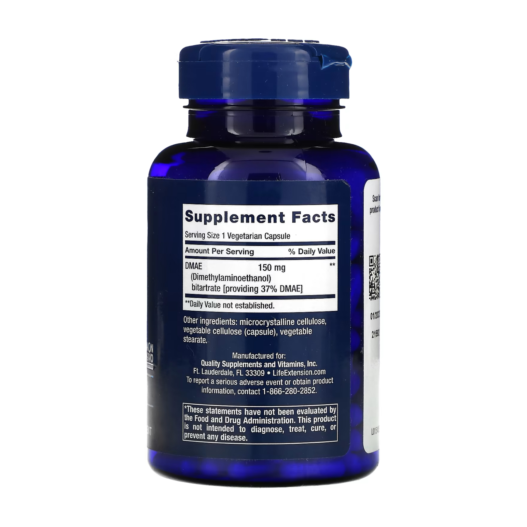 Life Extension DMAE Bitartrate 150mg - 200 vcaps 2022-10-1894
