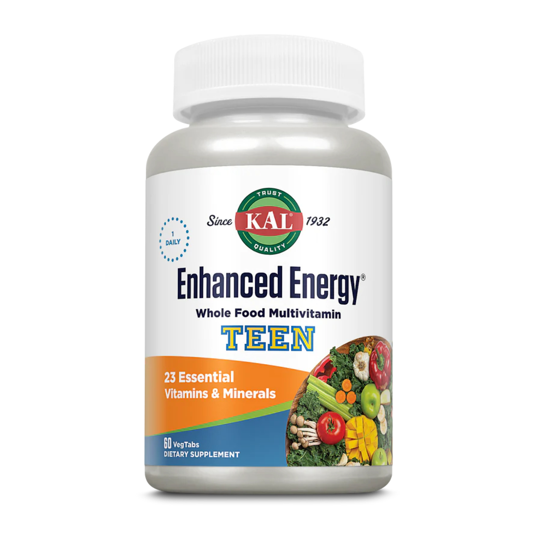 KAL Enhanced Energy for Teens - 60 tabs (Пошкоджена банка) 2024-11-0434
