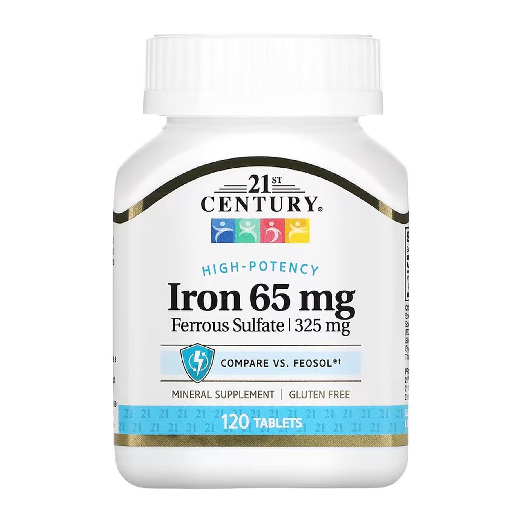 21st Century Iron 65 mg Ferrous Sulfate 325 mg - 120 tabs 2023-10-7122