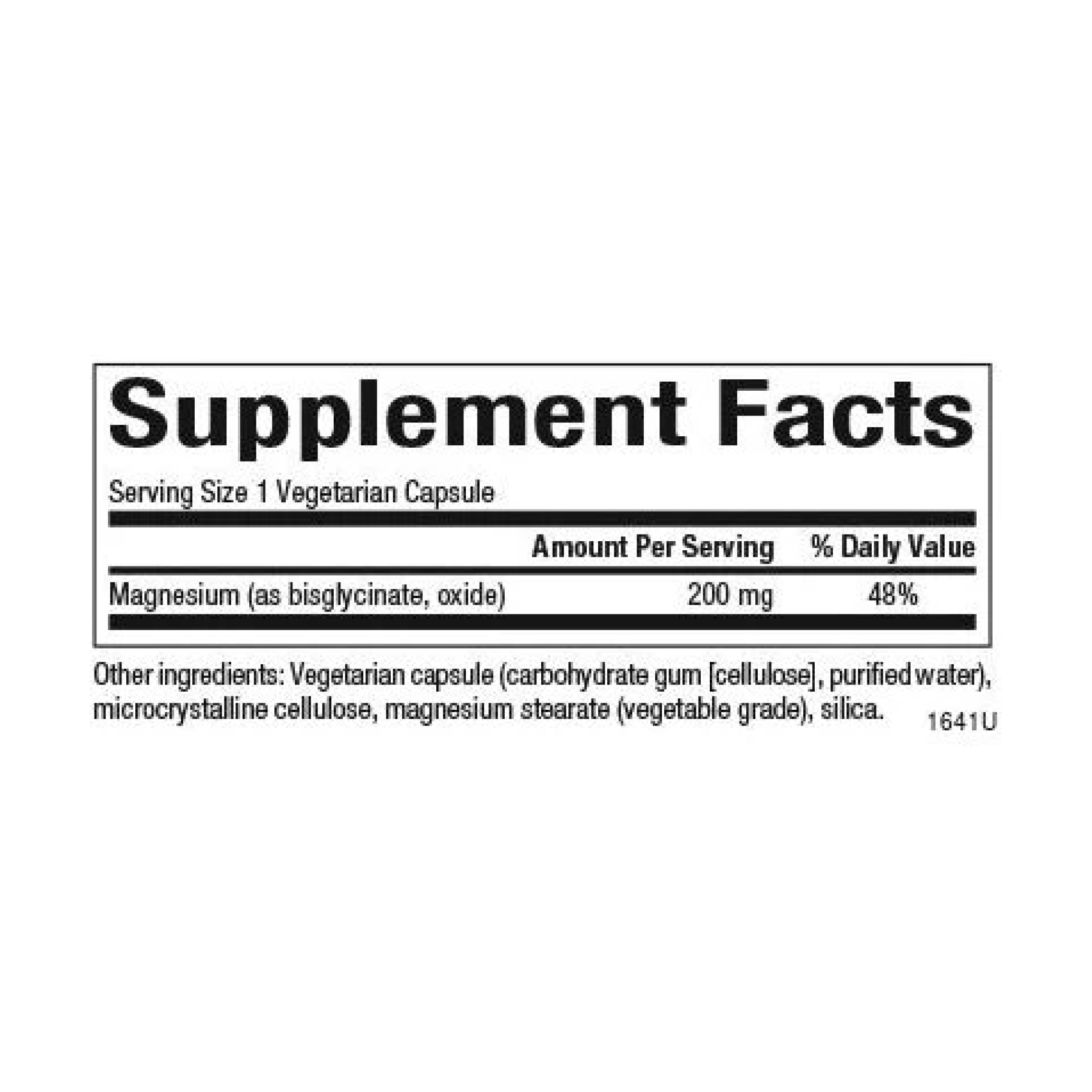 Natural Factors Magnesium Bisglycinate 200mg - 120 vcaps 2023-10-3820