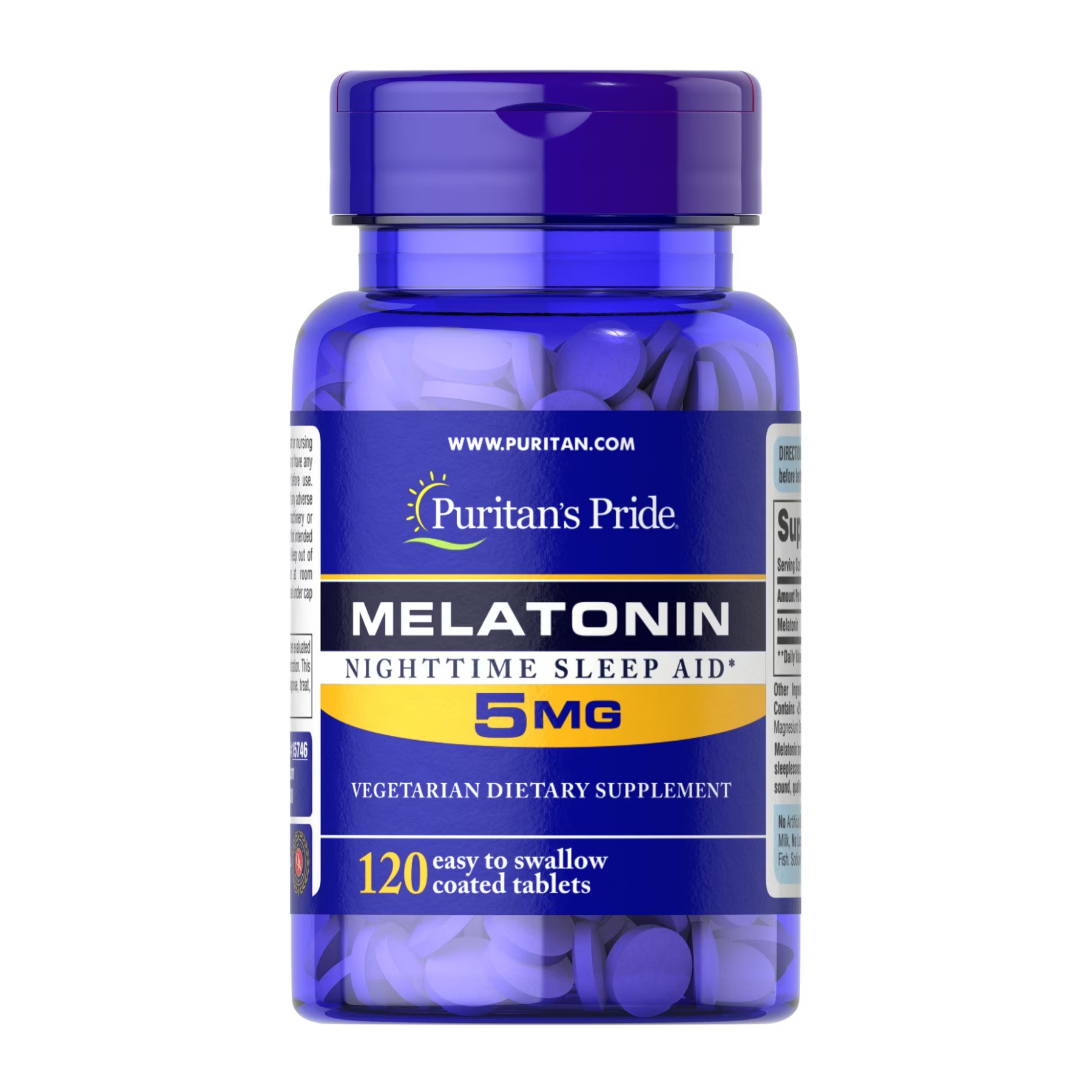 Puritans Pride Melatonin 5mg - 120 tabs 2023-10-2178