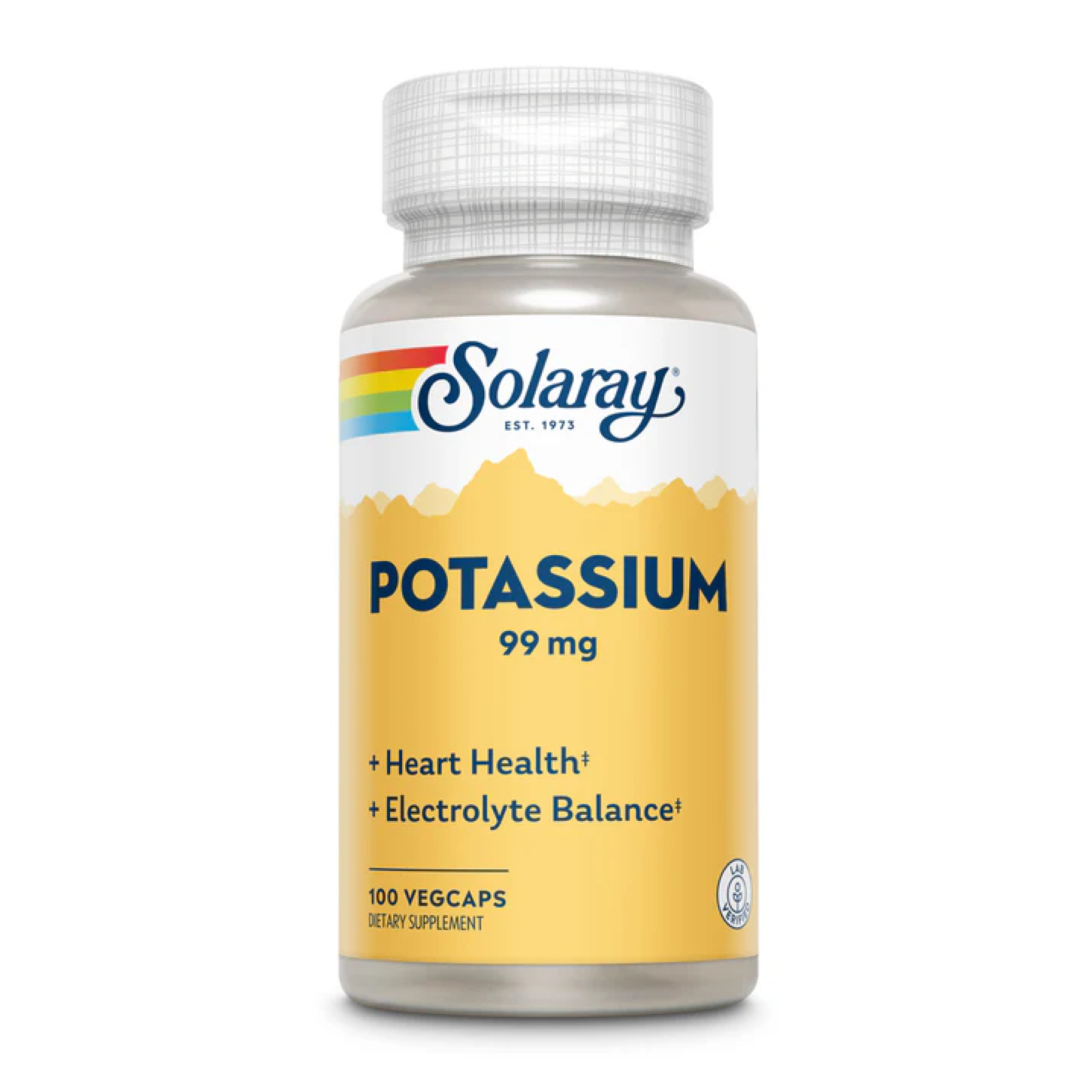 Solaray Potassium 99mg - 100 vcaps 2023-10-3014