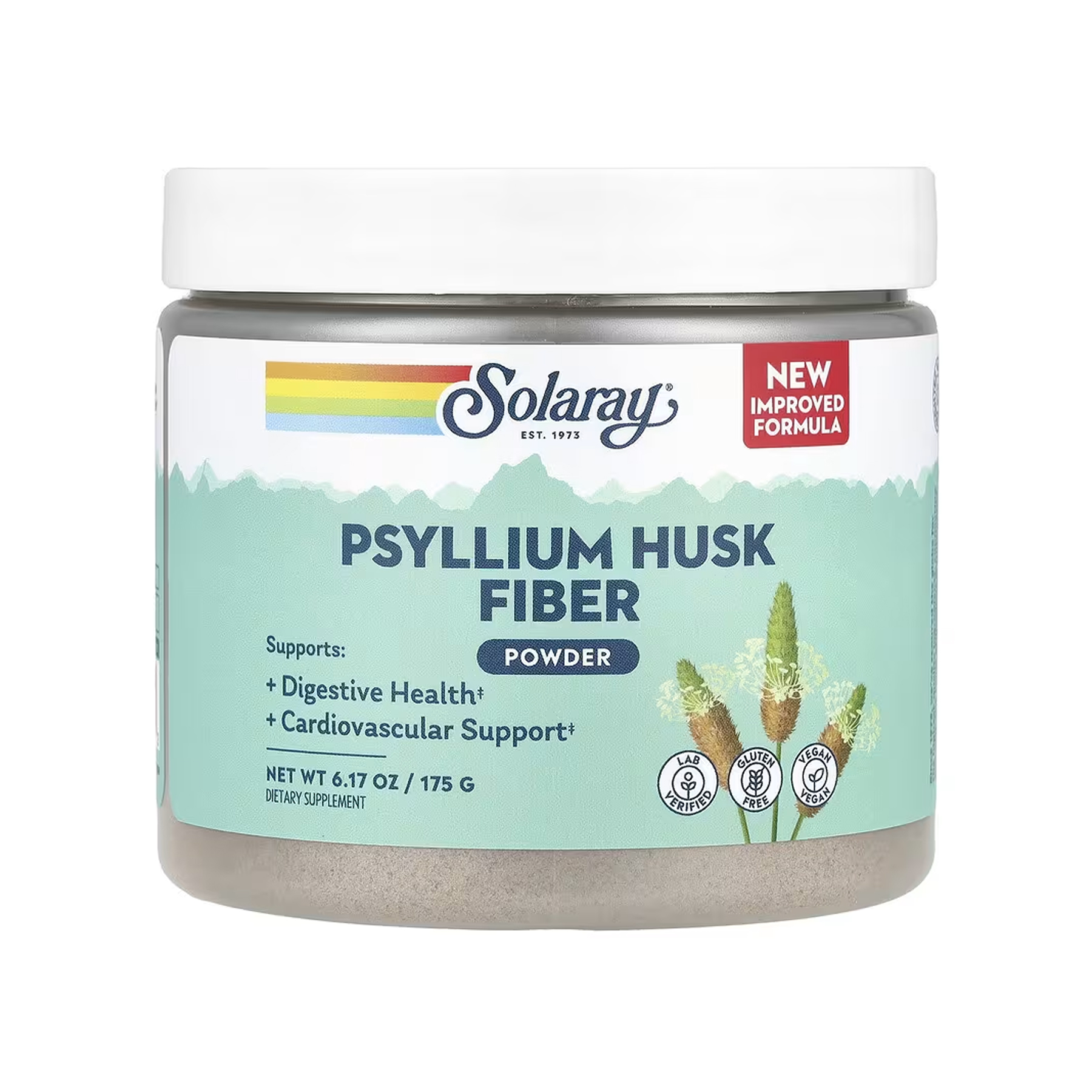 Solaray Psyllium Husk Fiber Powder - 175g Unflavored 2023-10-5847