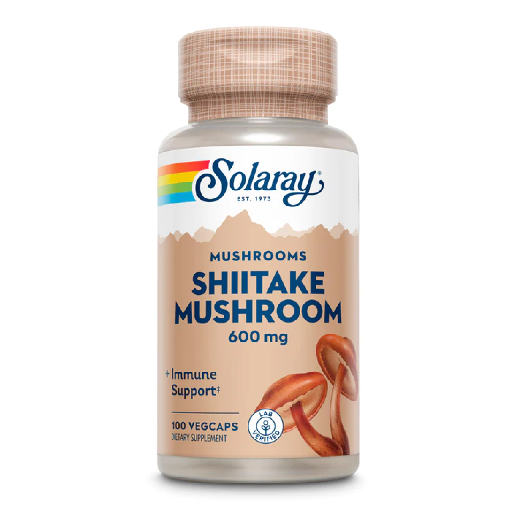 Solaray Shiitake Mushroom 600mg - 100 vcaps 2023-10-2129