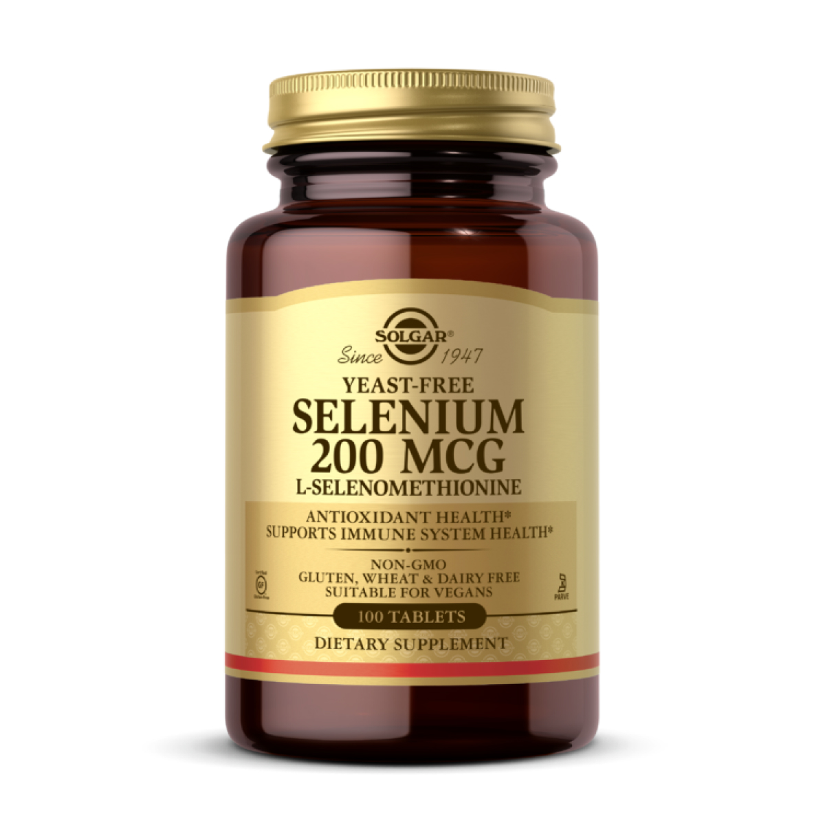 Solgar Yeast-Free Selenium 200mcg - 100 tabs 100-32-4559958-20