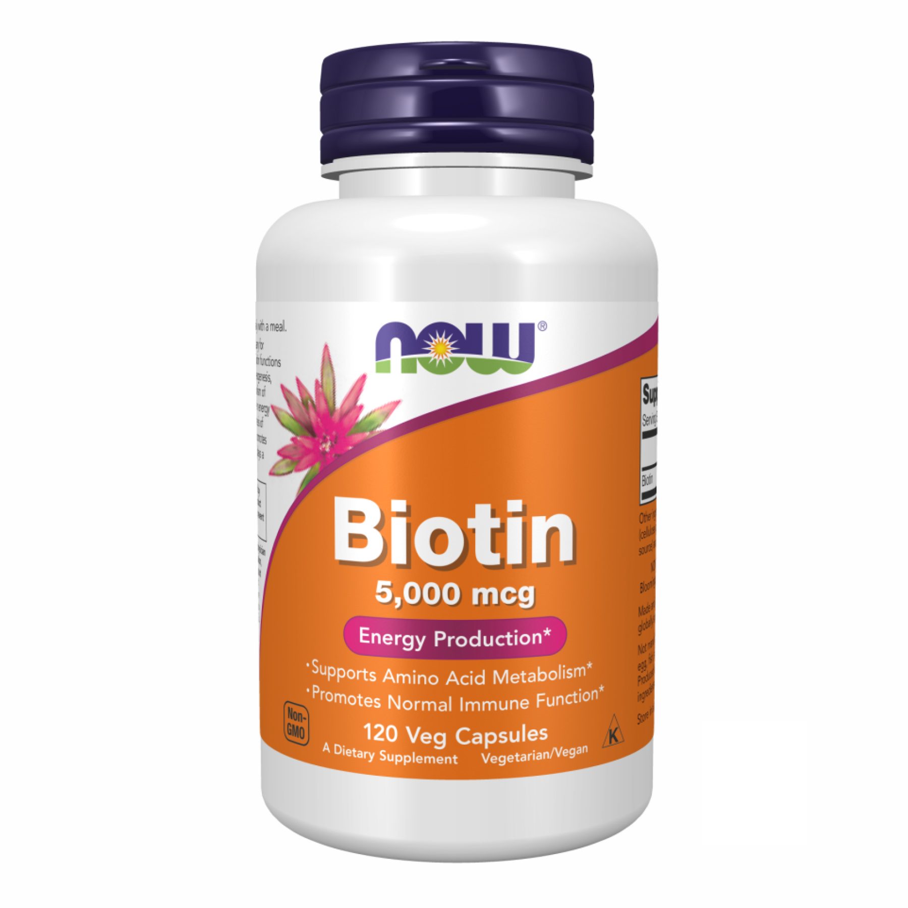 Now Foods BIOTIN 5000mcg - 120 vcaps 100-27-3430014-20