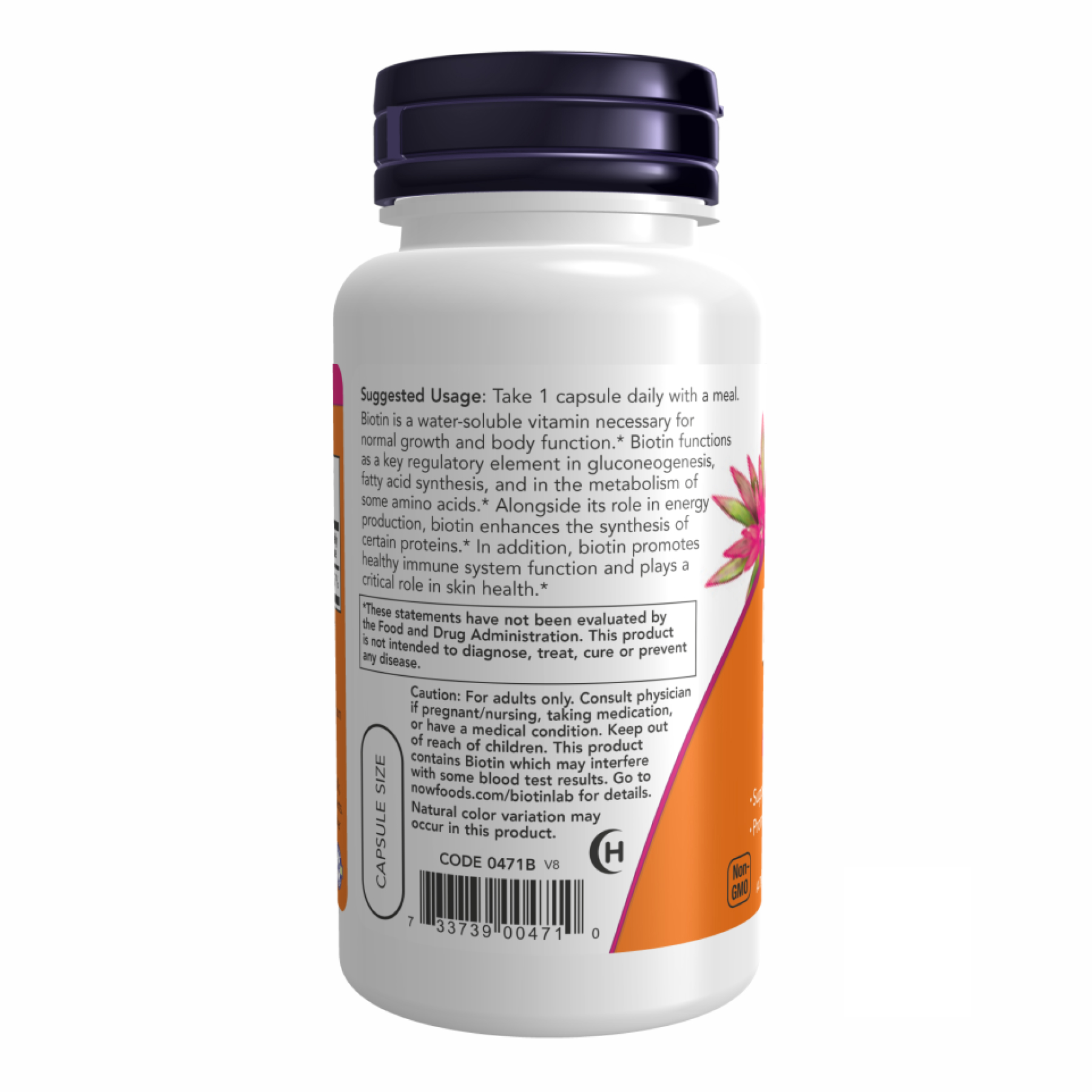 Now Foods BIOTIN 5000mcg - 120 vcaps 100-27-3430014-20