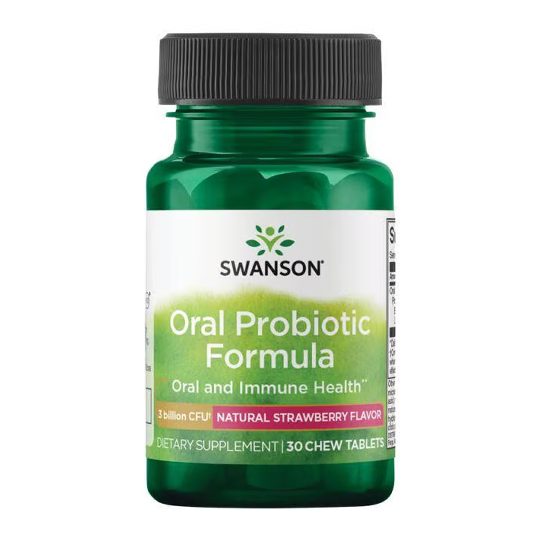 Swanson Oral Probiotic Formula 3 billion Cfu - 30 tabs Natural Strawberry 2023-10-5861