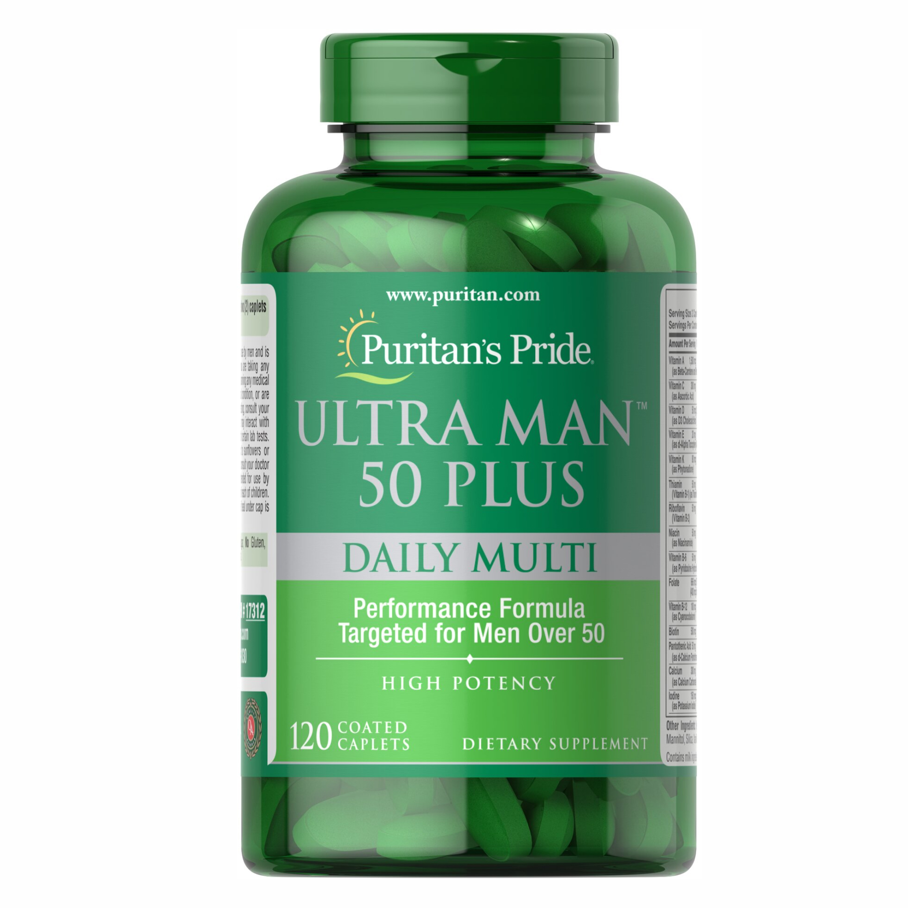 Puritans Pride Ultra Man™ 50 Plus Daily Multi - 120caps 100-26-1241879-20