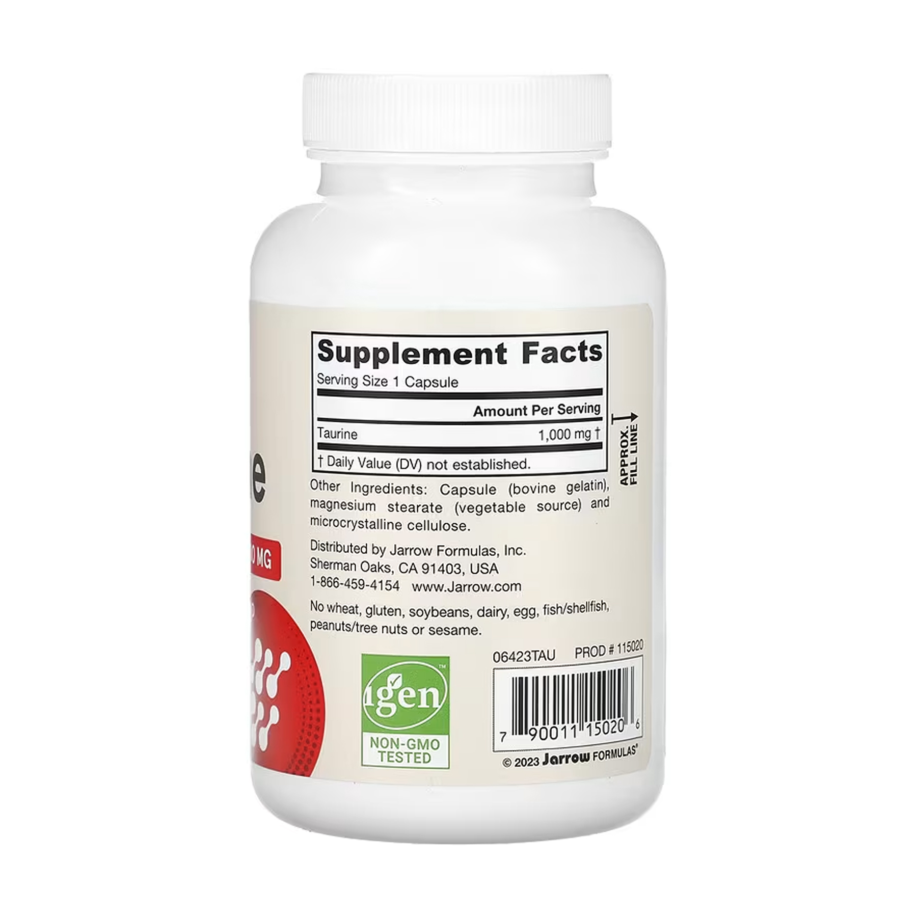 Jarrow Formulas Taurine 1000 - 100 caps 2023-10-5574