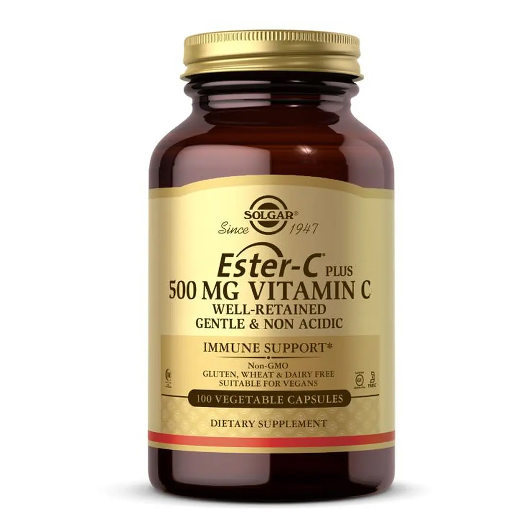 Solgar Ester-C® Plus 500 mg Vitamin C - 100 vcaps 2023-10-3680