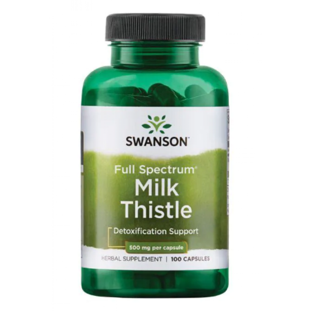 Swanson Milk Thistle 500mg - 100caps 100-21-9320641-20