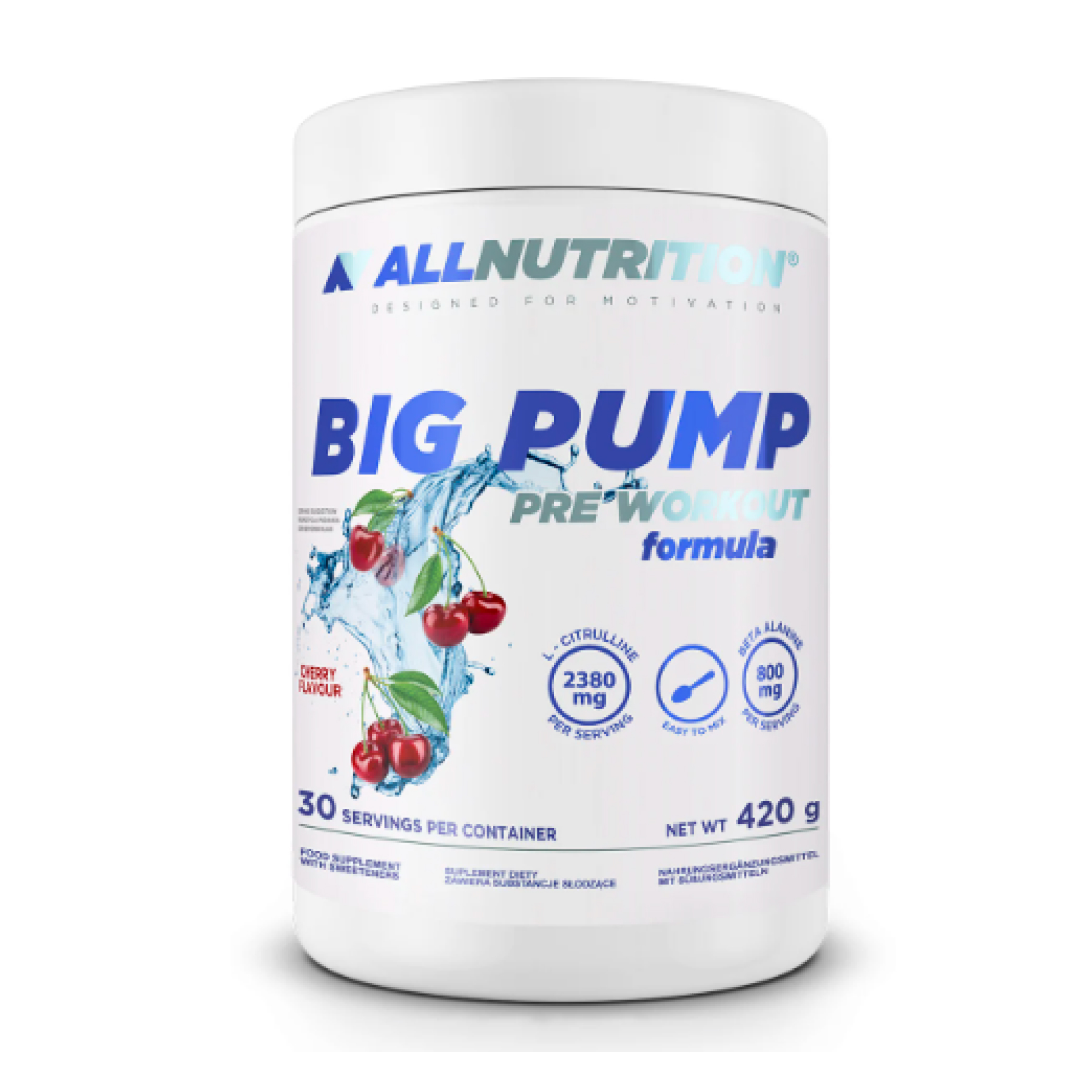 Allnutrition Big Pump Pre Workaut Formula - 420g Cherry 2022-09-0458