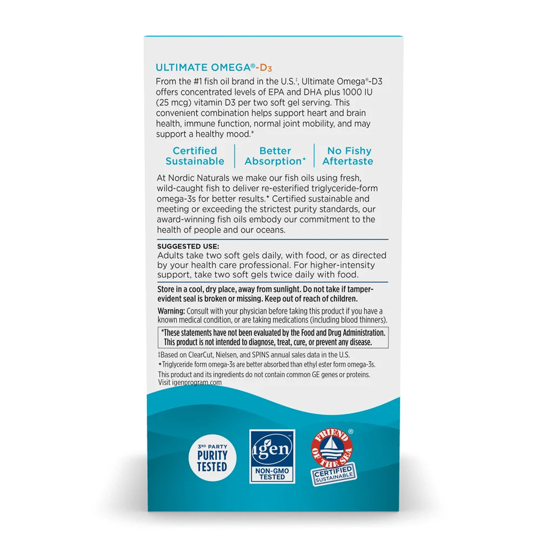 Nordic Naturals Ultimate Omega-D3 - 120 softgels 2023-10-5970