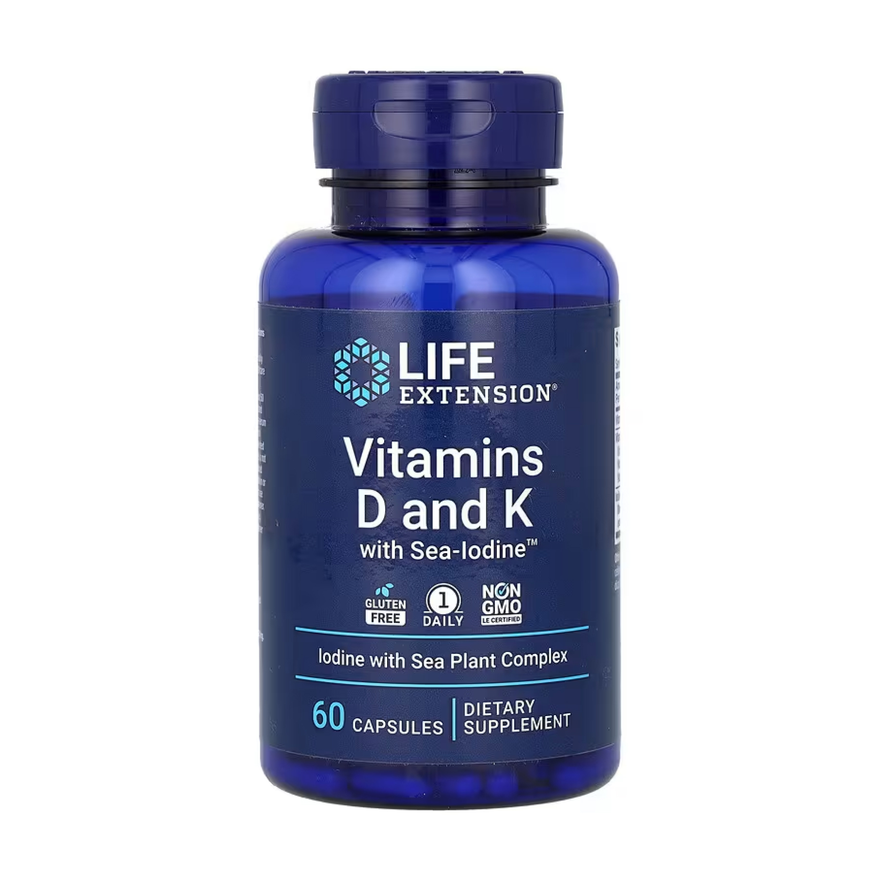 Life Extension Vitamins D and K with Sea-Iodine™ - 60 caps 2022-10-1945