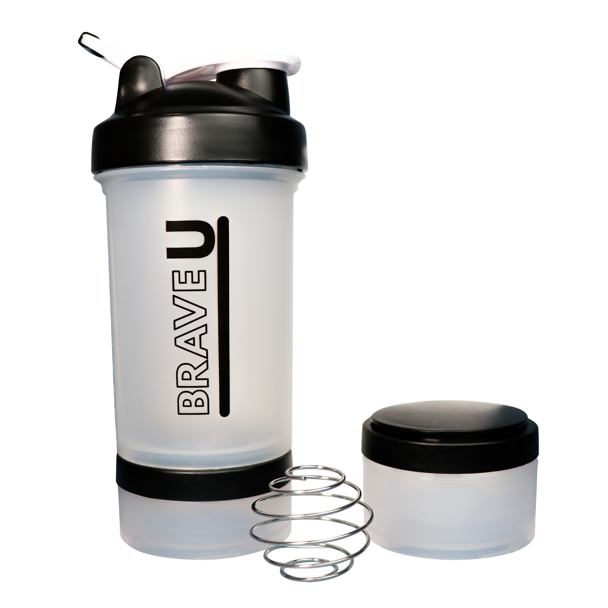 Brave Shaker with containers 3 in 1 - 600ml Transparent 2022-10-2338