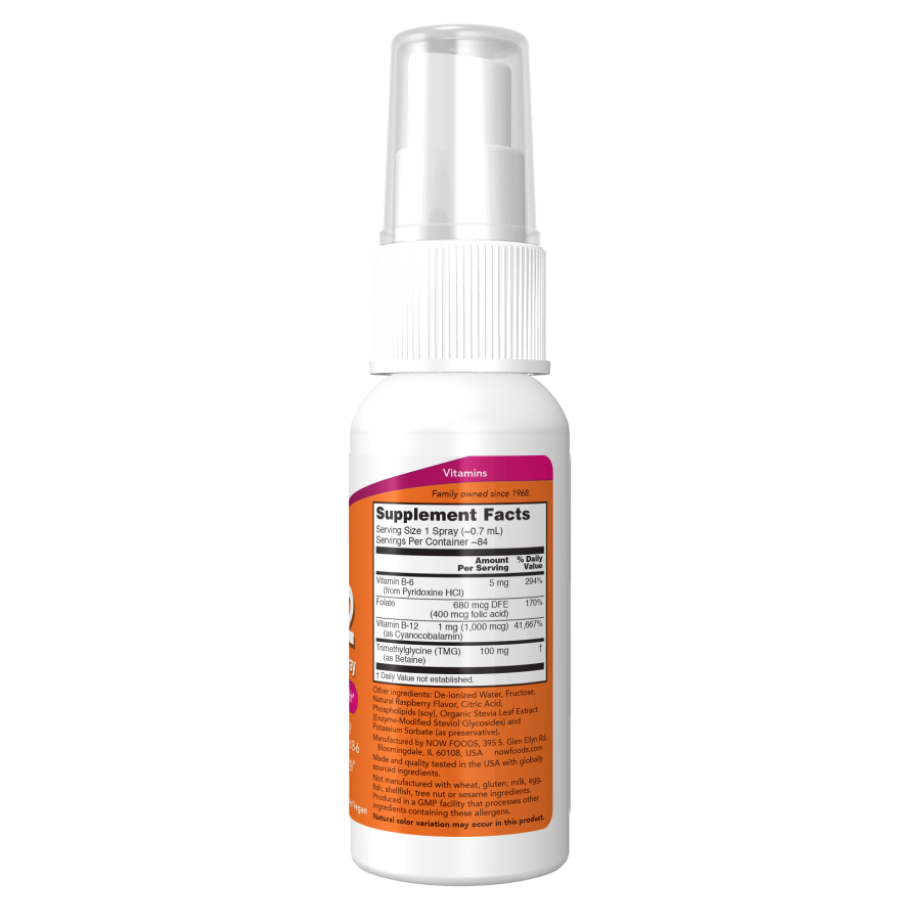 Now Foods B-12 Liposomal Spray - 59ml (2oz) (Повреждена банка) 2023-10-7849