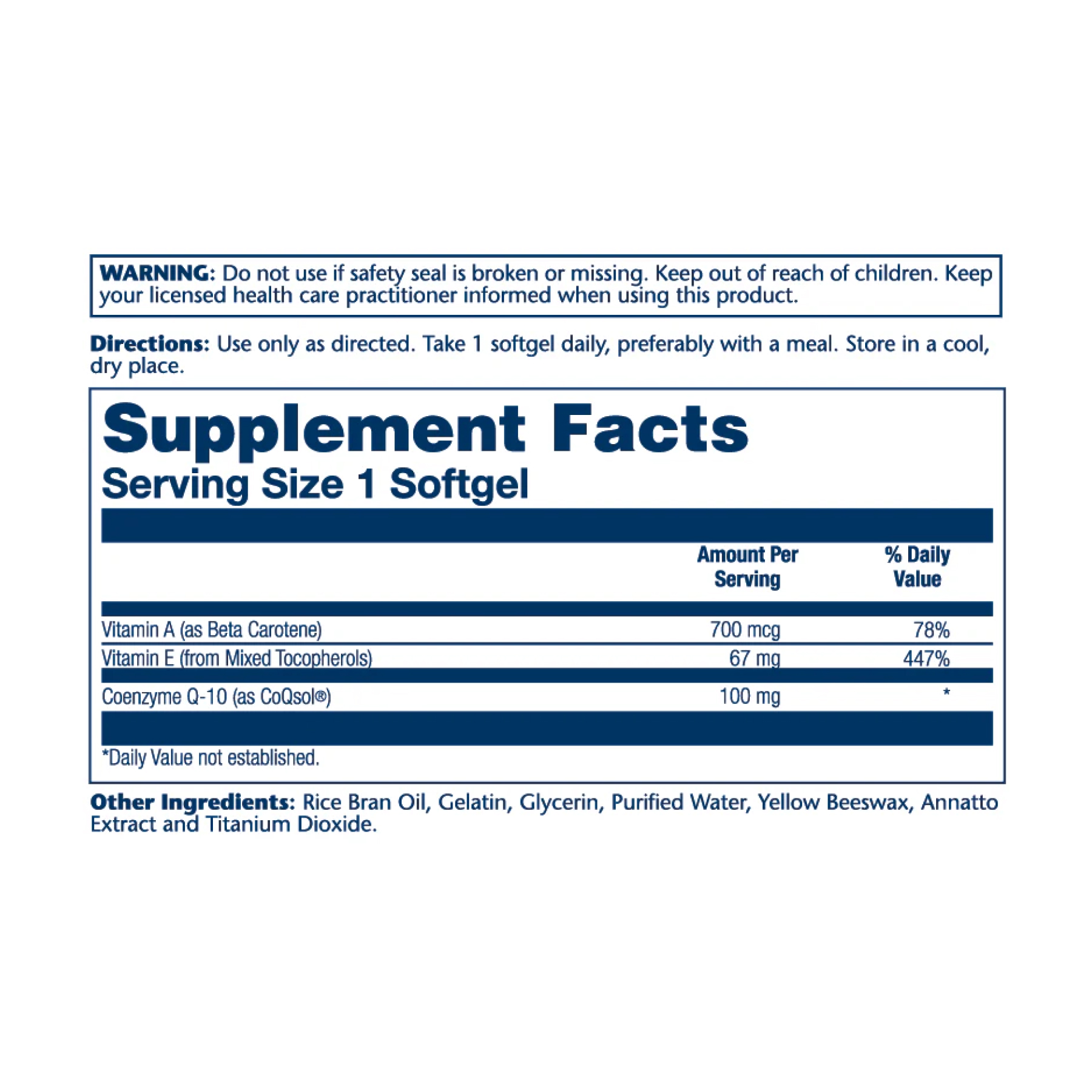 Solaray Bio CoQ10 100mg - 30 softgels 2023-10-3017
