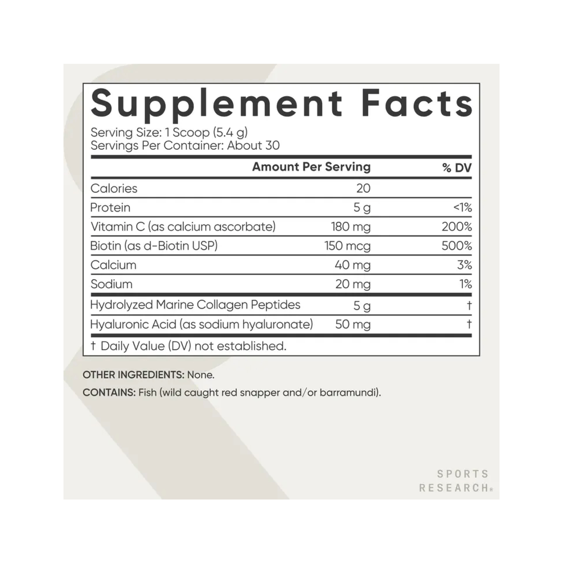 Sport Research Collagen Beauty Complex - 164g Unflavored 2023-10-4394