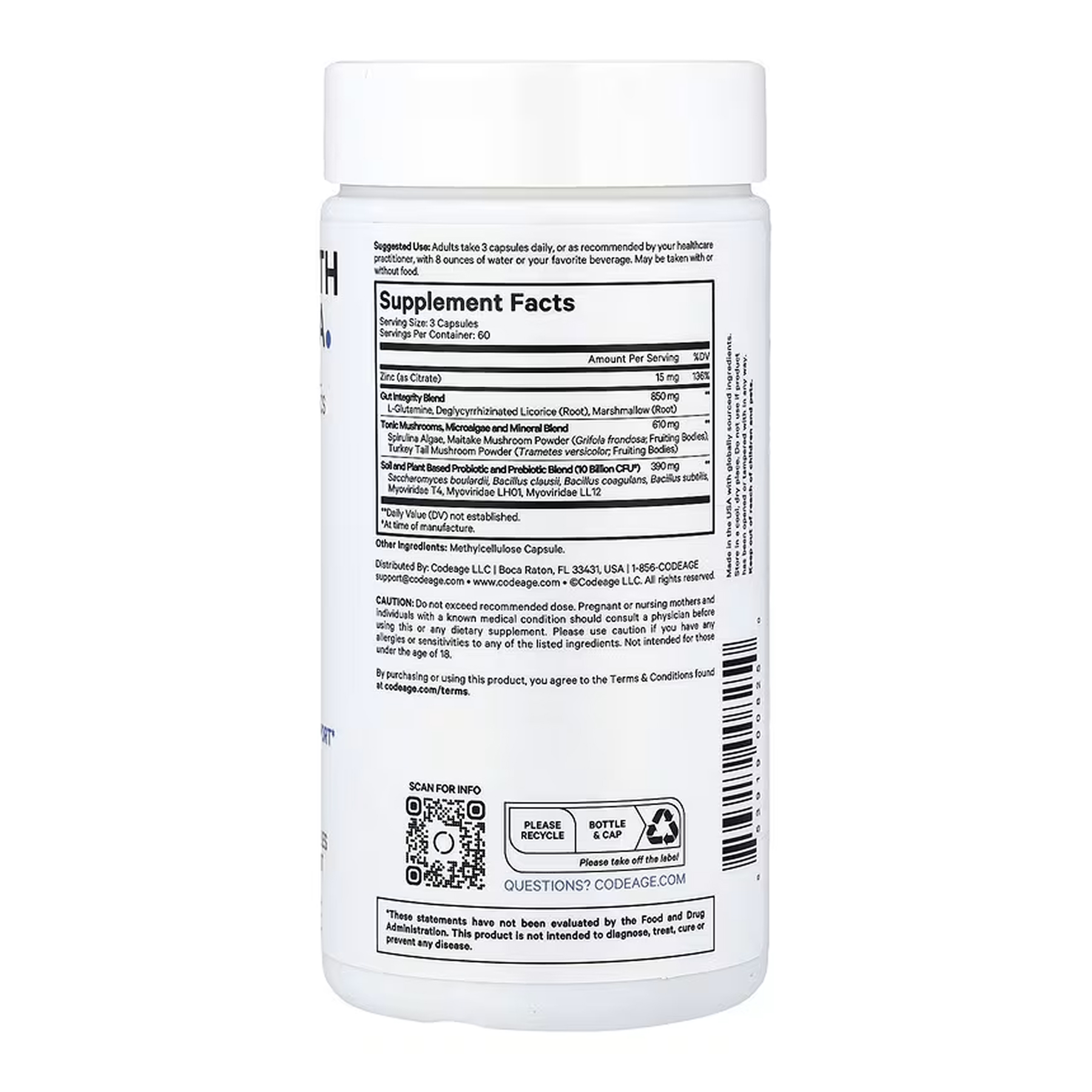 Codeage Gut Health Formula - 180 vcaps 2023-10-7720
