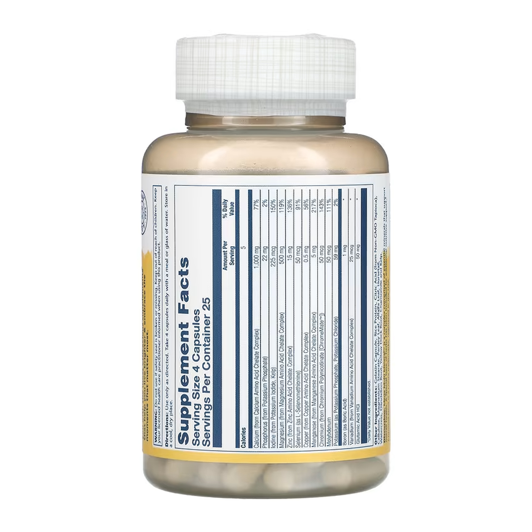 Solaray Mega Multi Mineral Iron-Free - 100 caps 2023-10-6747