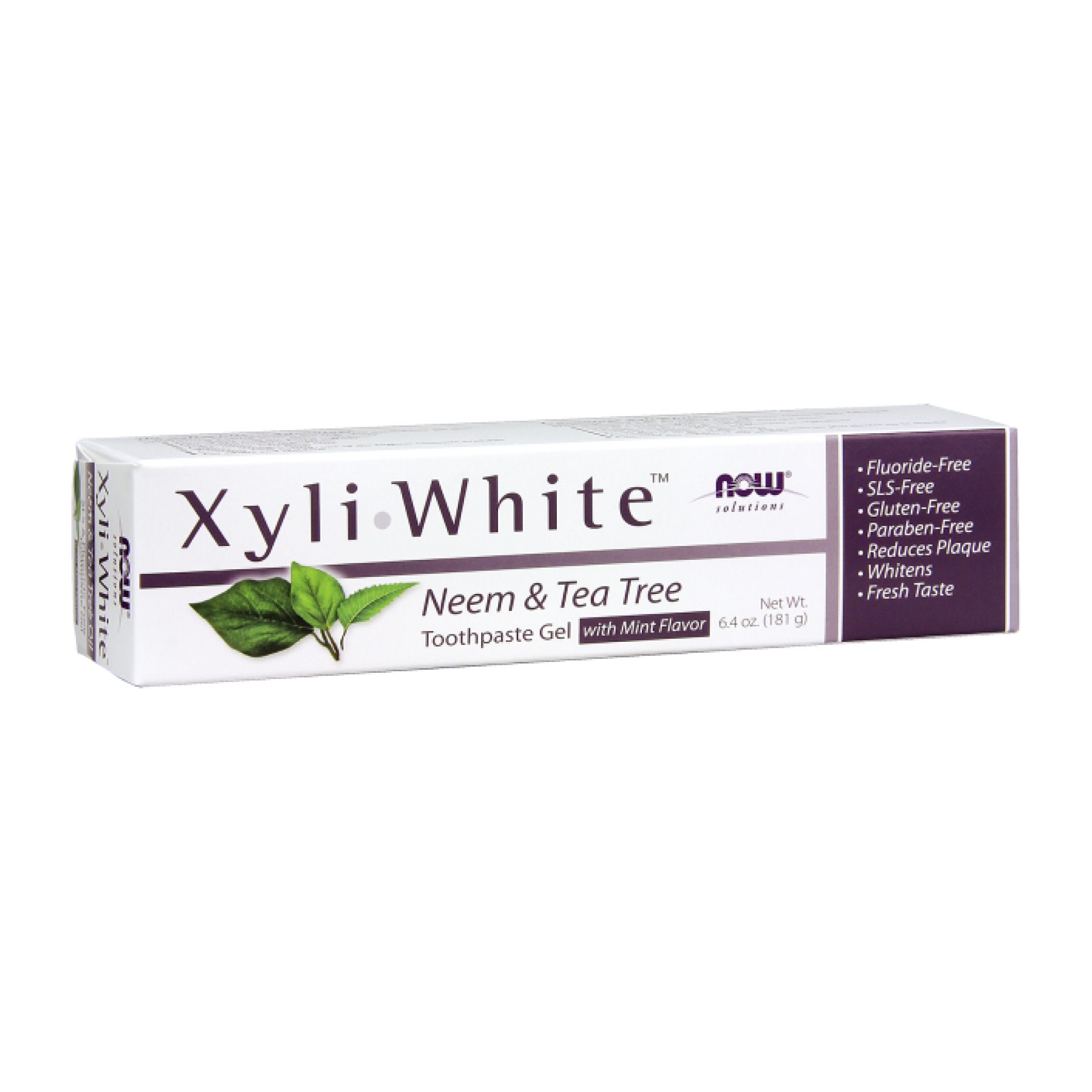 Now Foods XyliWhite™ Neem & Tea Tree Toothpaste Gel - 6.4oz 2022-10-2696