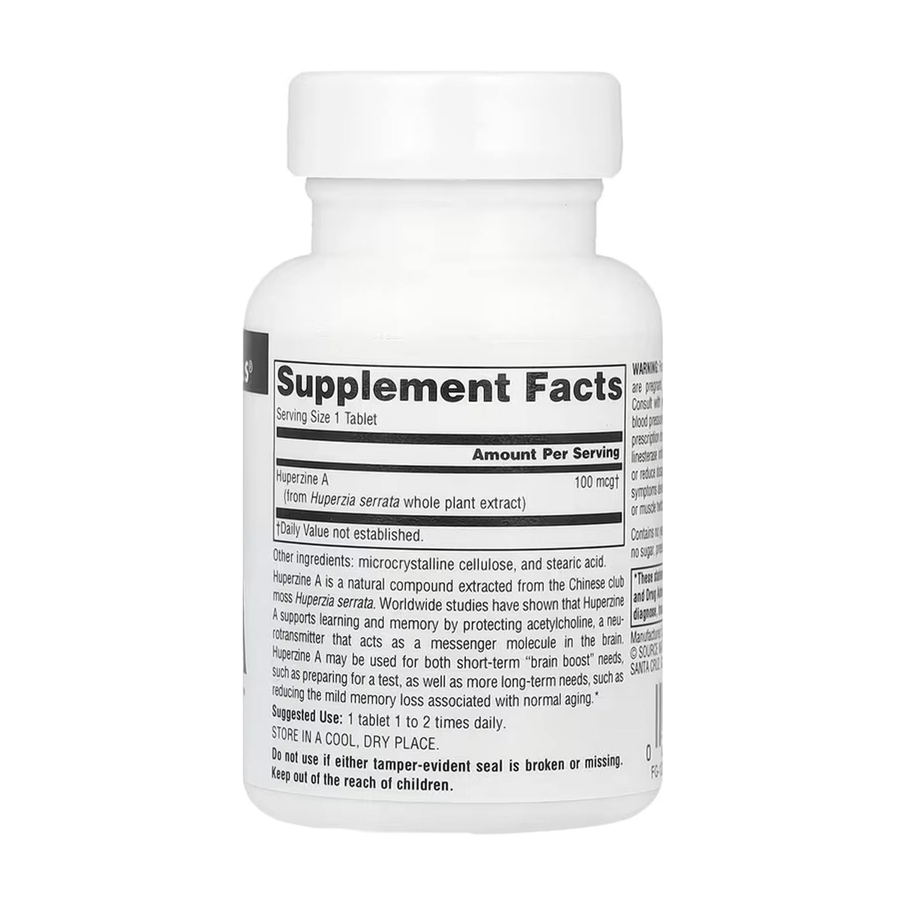 Source Naturals Huperzine A 100 mcg - 60 tabs 2023-10-6612