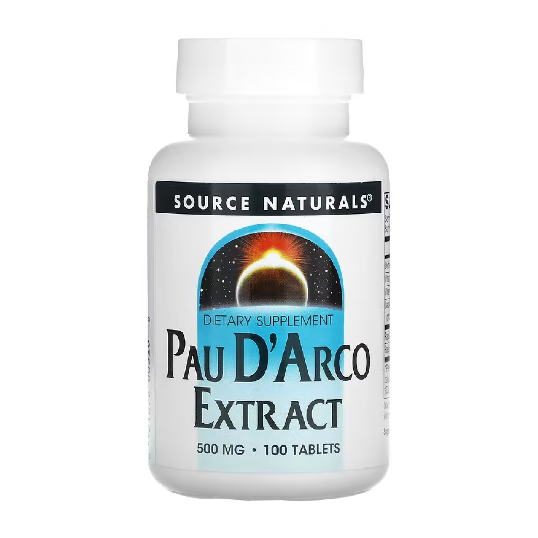 Source Naturals Pau D'Arco Extract 500mg - 100 tabs 2023-10-5284