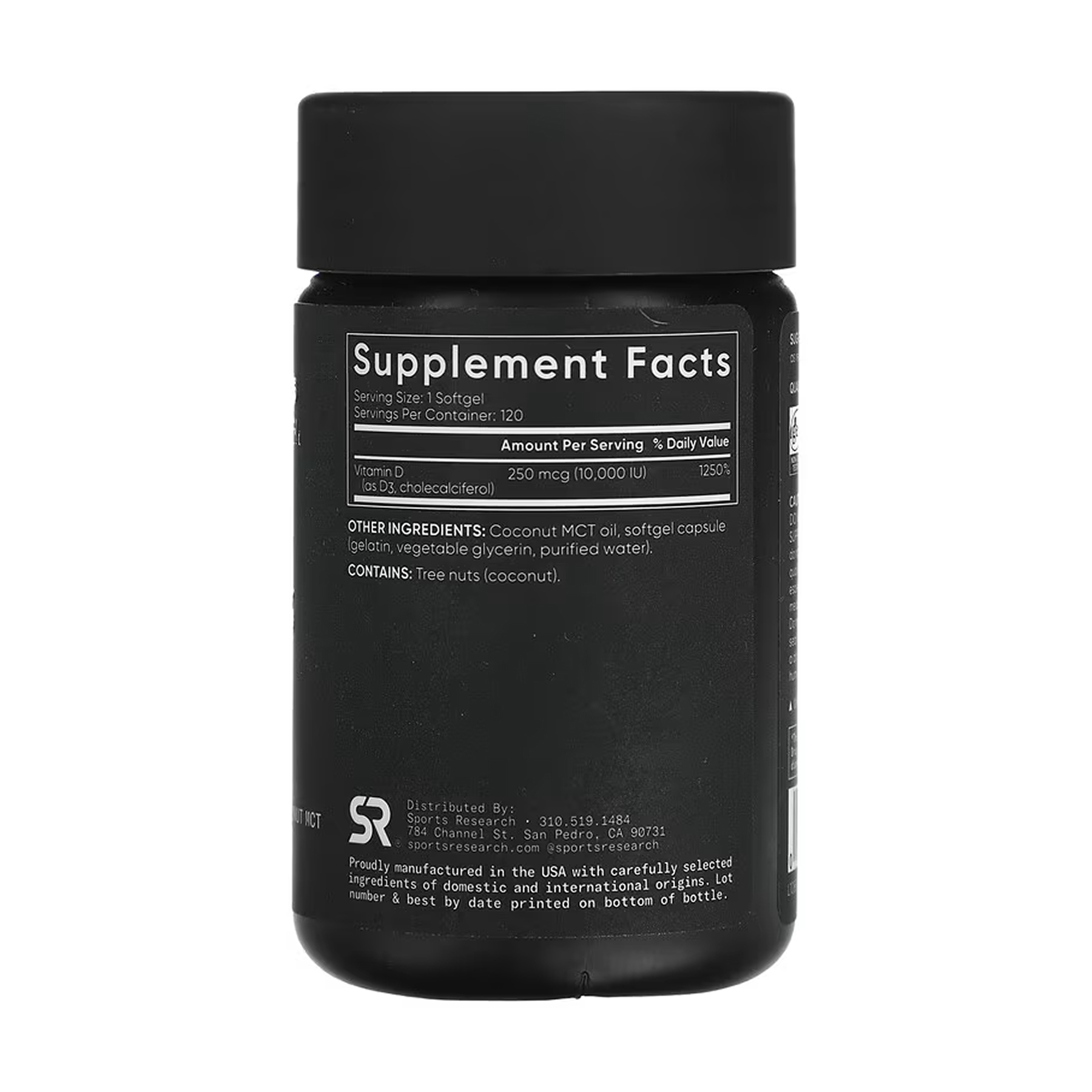 Sport Research Vitamin D3 10000IU - 120 softgels 2023-10-6655