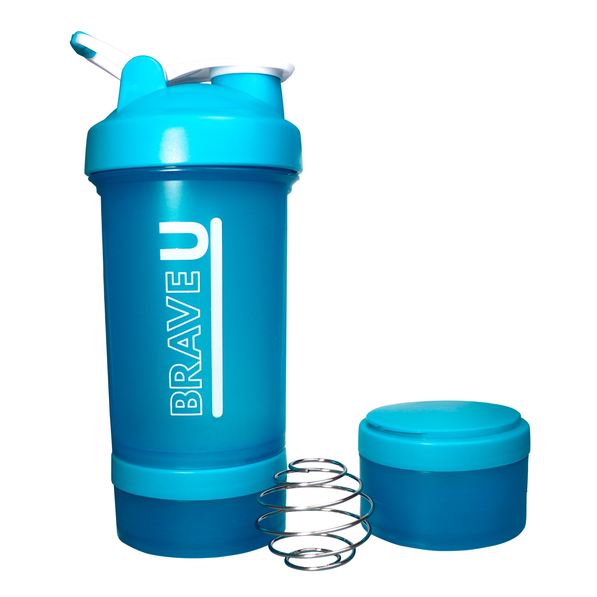 Brave Shaker with containers 3 in 1 - 600ml Blue 2022-10-2340
