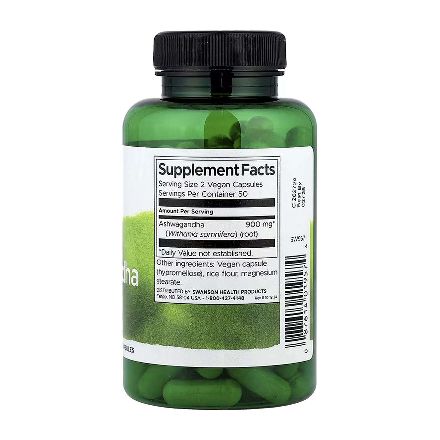 Swanson Ashwagandha 450mg - 100caps (Пошкоджена банка) 2024-11-0102