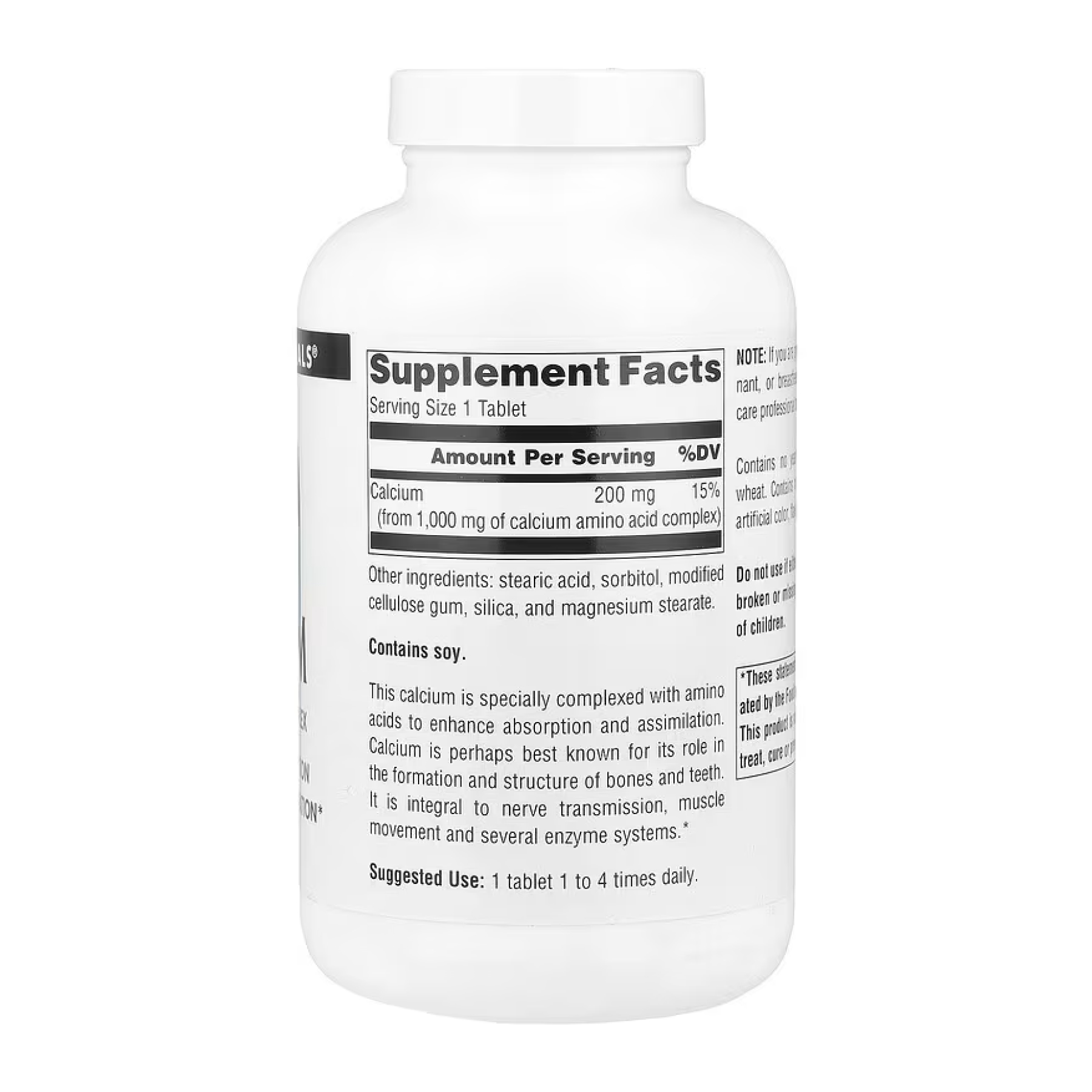 Source Naturals Calcium 200mg - 250 tabs 2023-10-5285