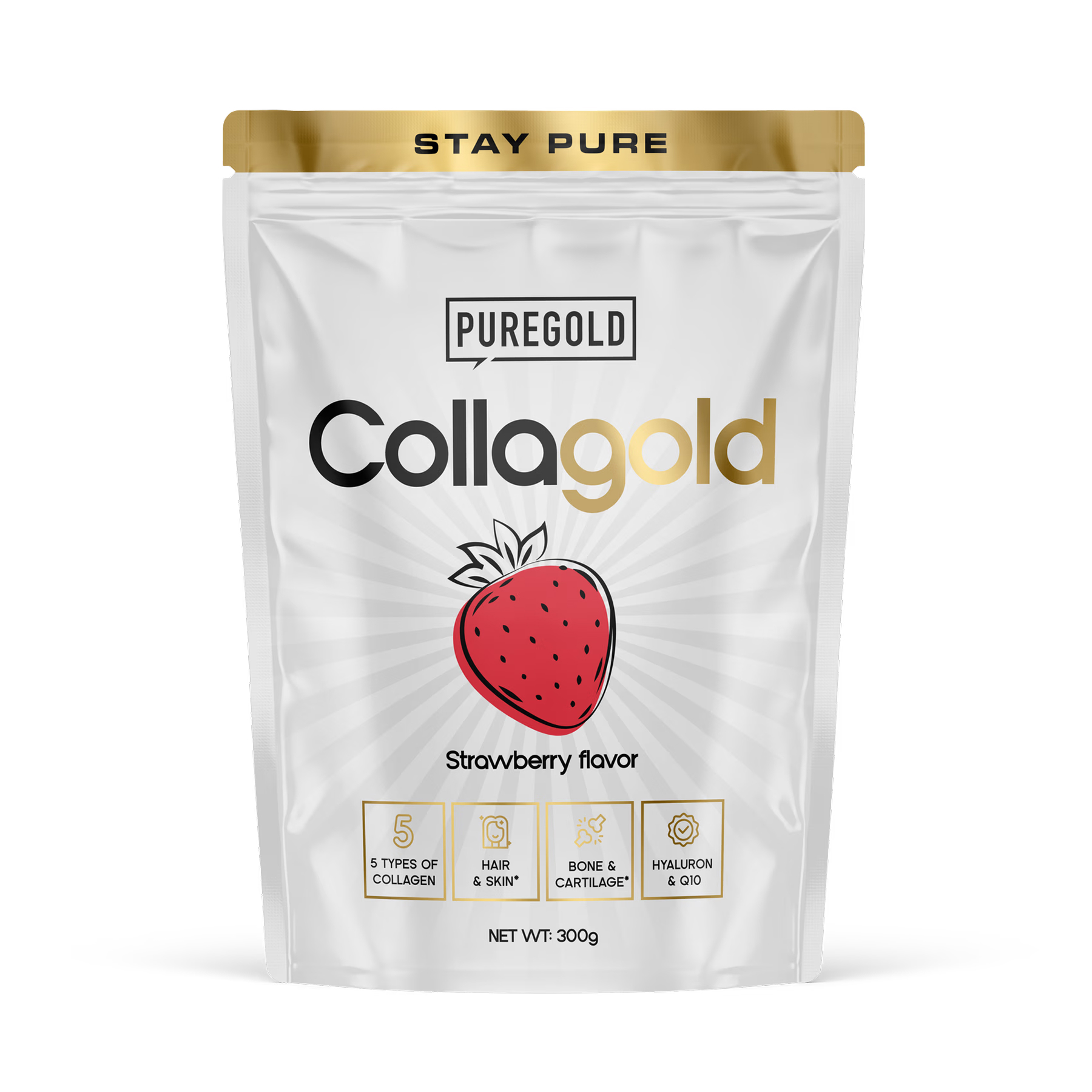 Pure Gold Collagold - 300g Strawberry (Пошкоджена упаковка) 2023-10-7960