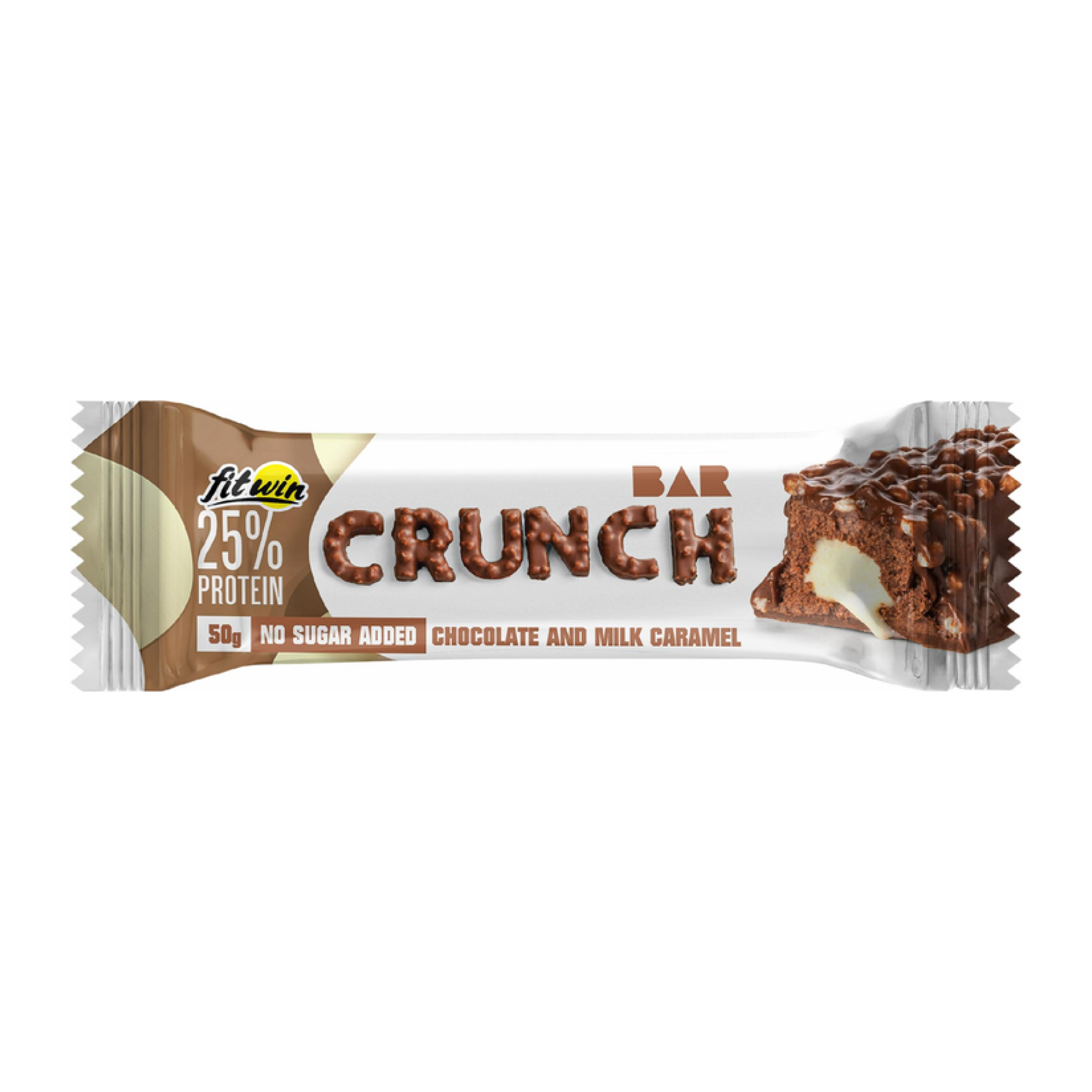 FitWin Crunch Bar - 12x50g Chocolate and Milk Caramel 2023-10-4082