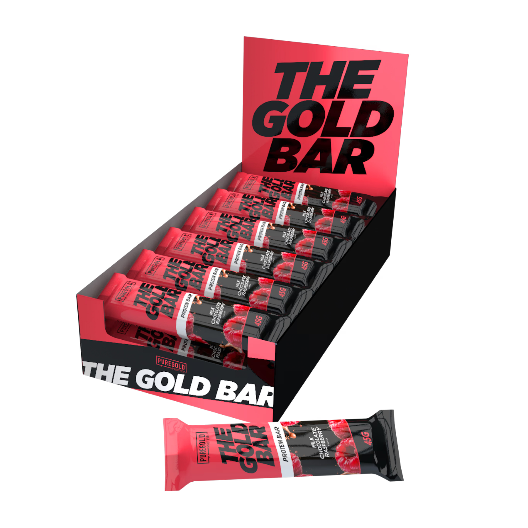 Pure Gold The Gold Bar - 18x45g Crispy Choco Raspberry (До 09.25) 2023-10-5664