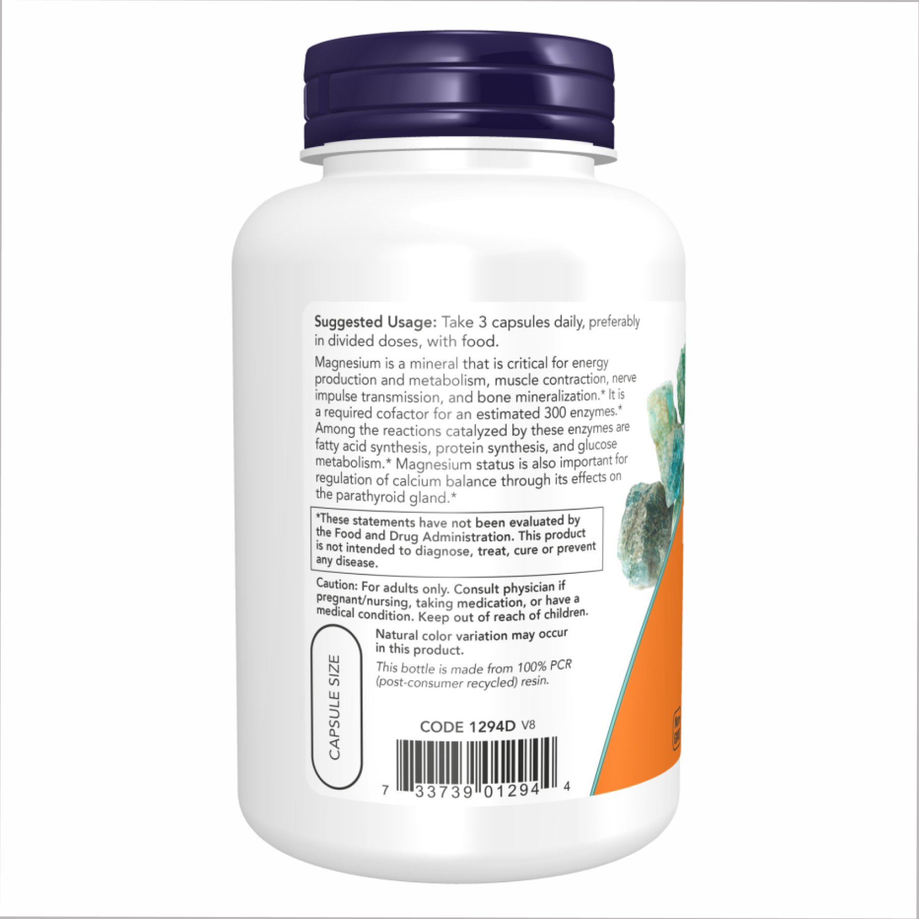 Now Foods Magnesium Citrate - 120 caps 100-34-7892041-20