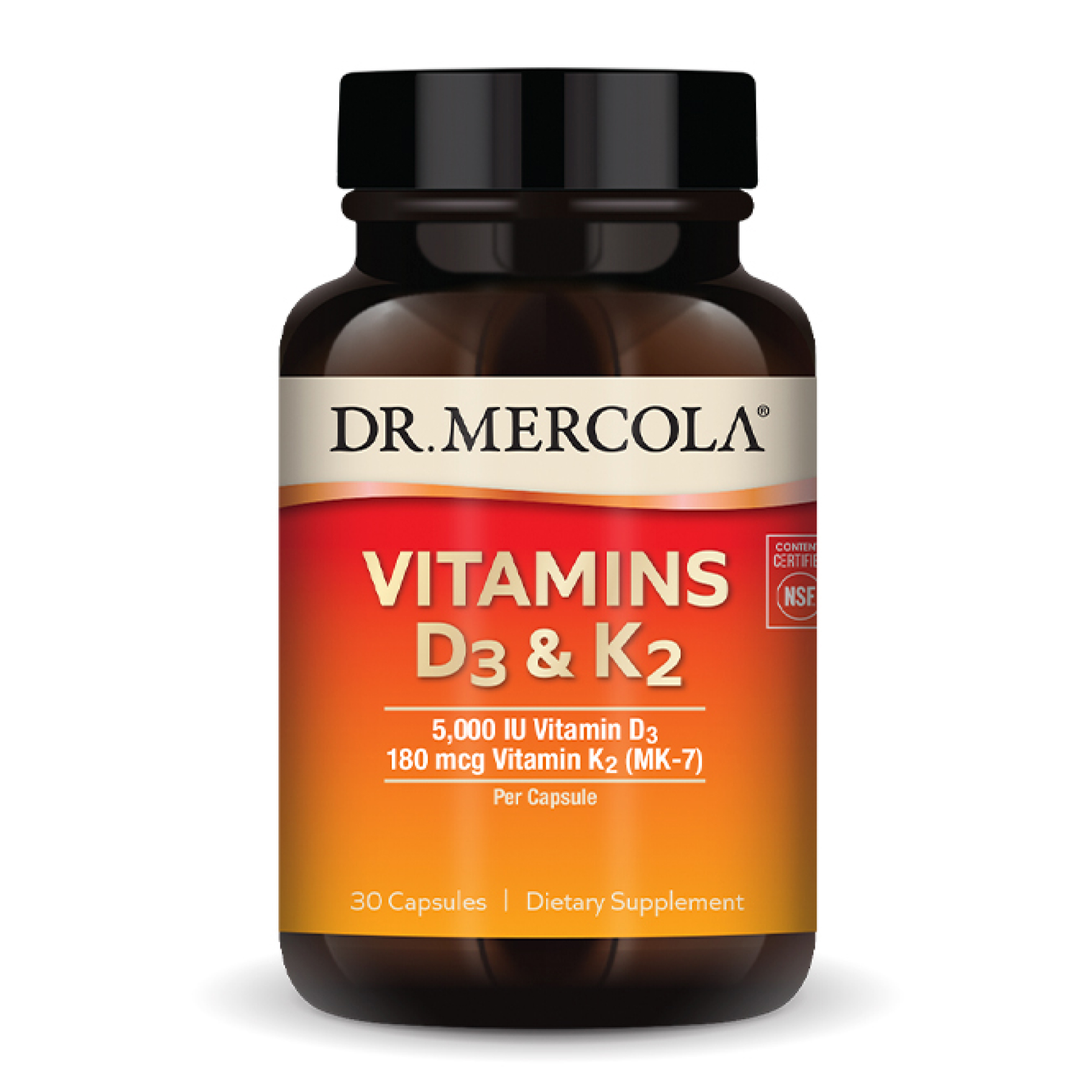 Dr. Mercola Vitamins D3 & K2 - 30 caps 2023-10-3952