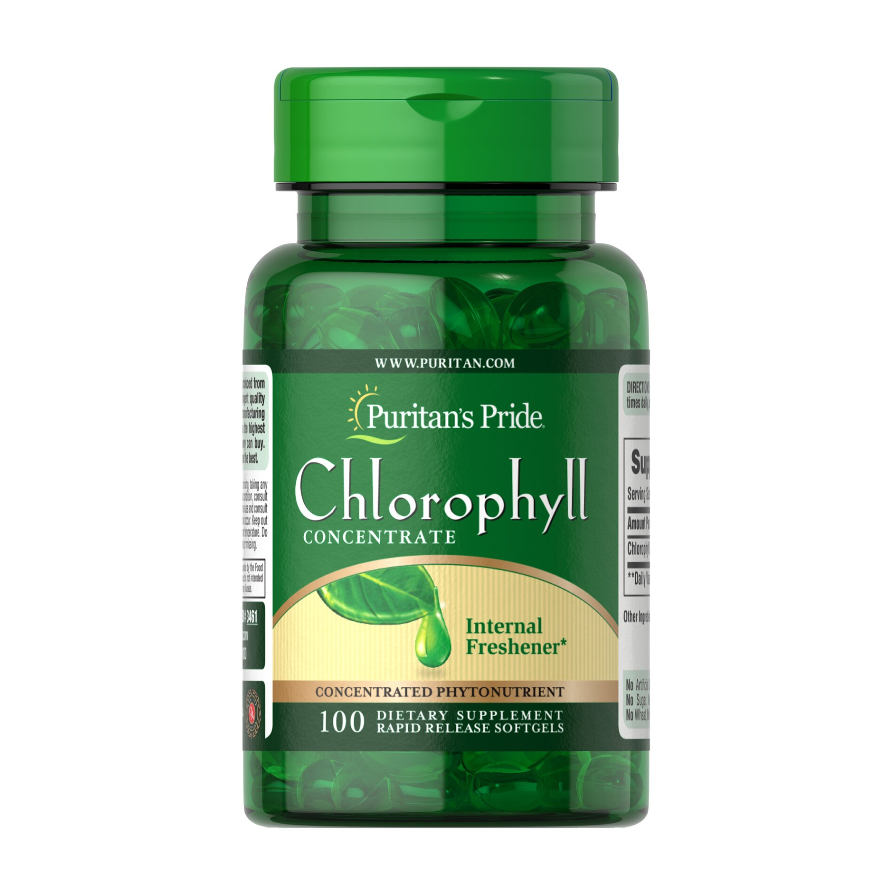 Puritans Pride Chlorophyll Concentrate 50mg - 100 softgels 2023-10-4580