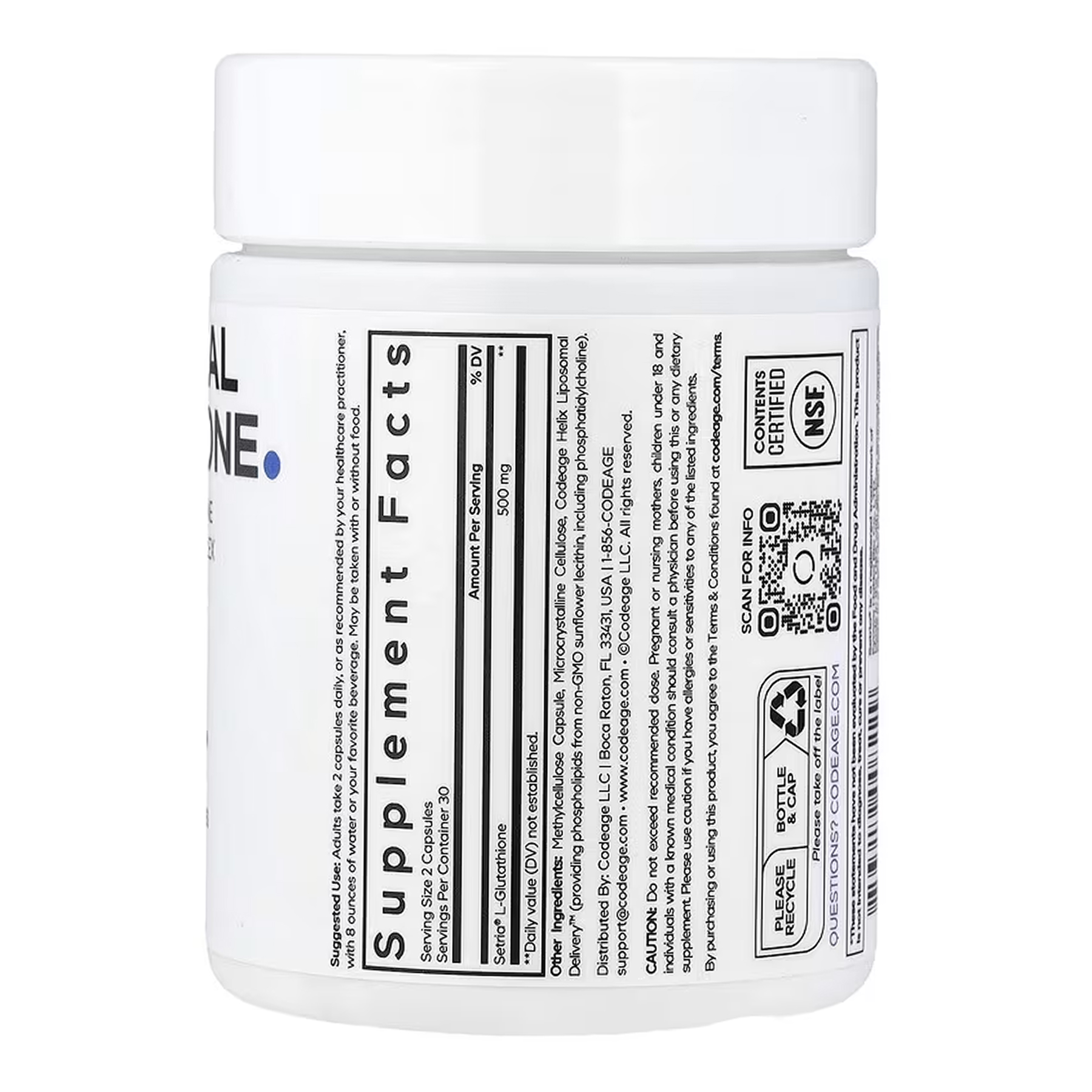 Codeage Liposomal Glutathione - 60 vcaps 2023-10-7723
