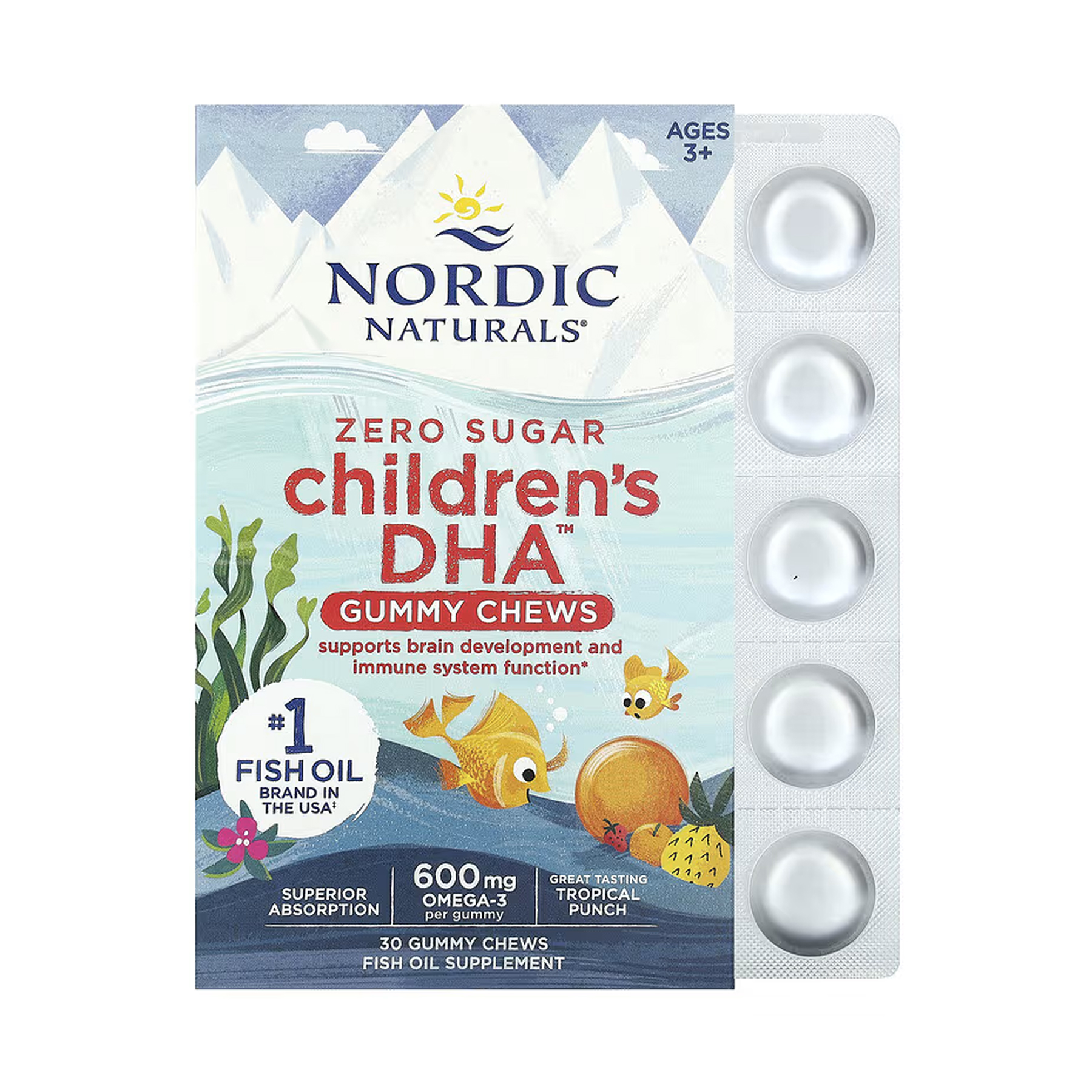 Nordic Naturals Children's DHA - 30 Gummies (Повреждена упаковка) 2023-10-7962