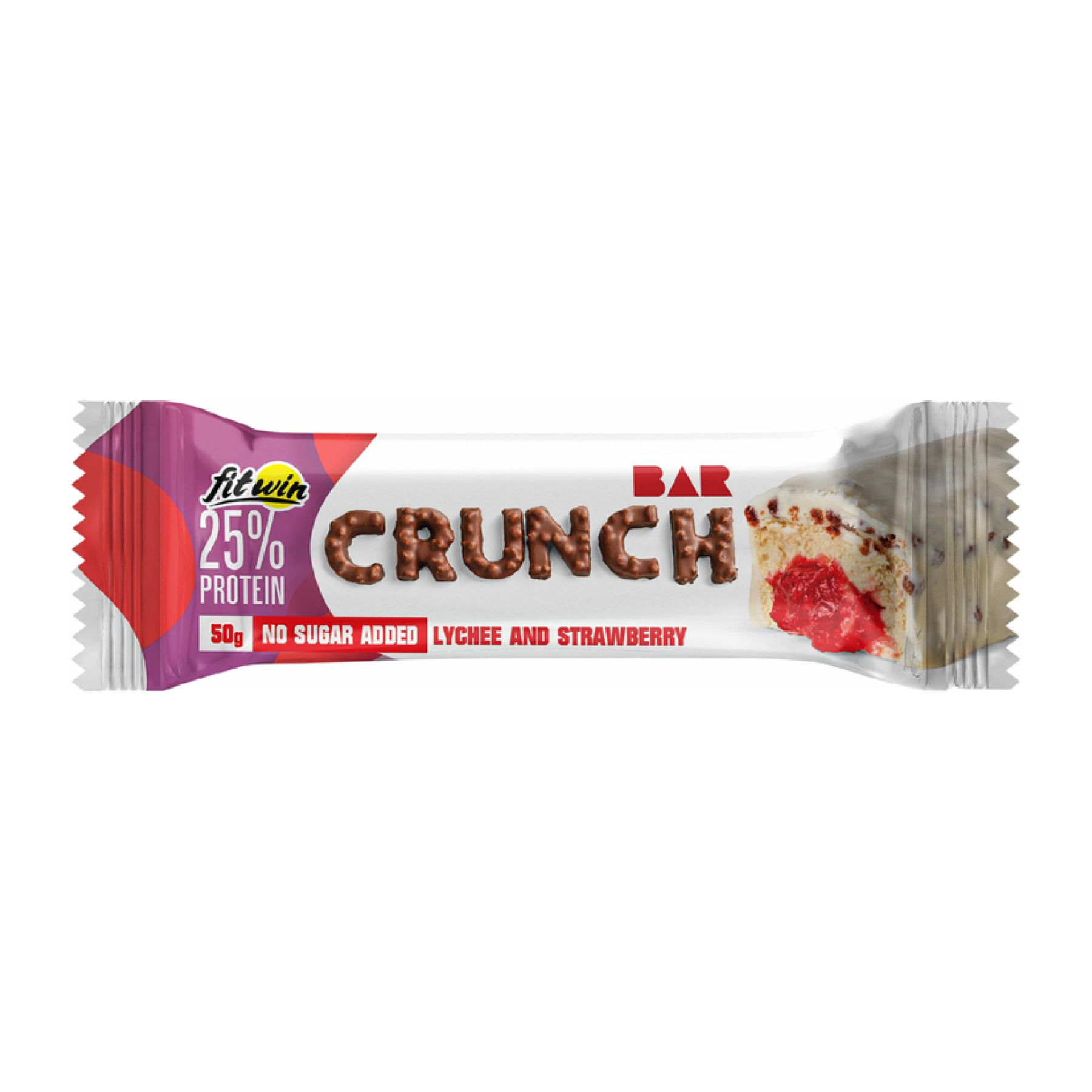FitWin Crunch Bar - 12x50g Lychee and Strawberry 2023-10-4084