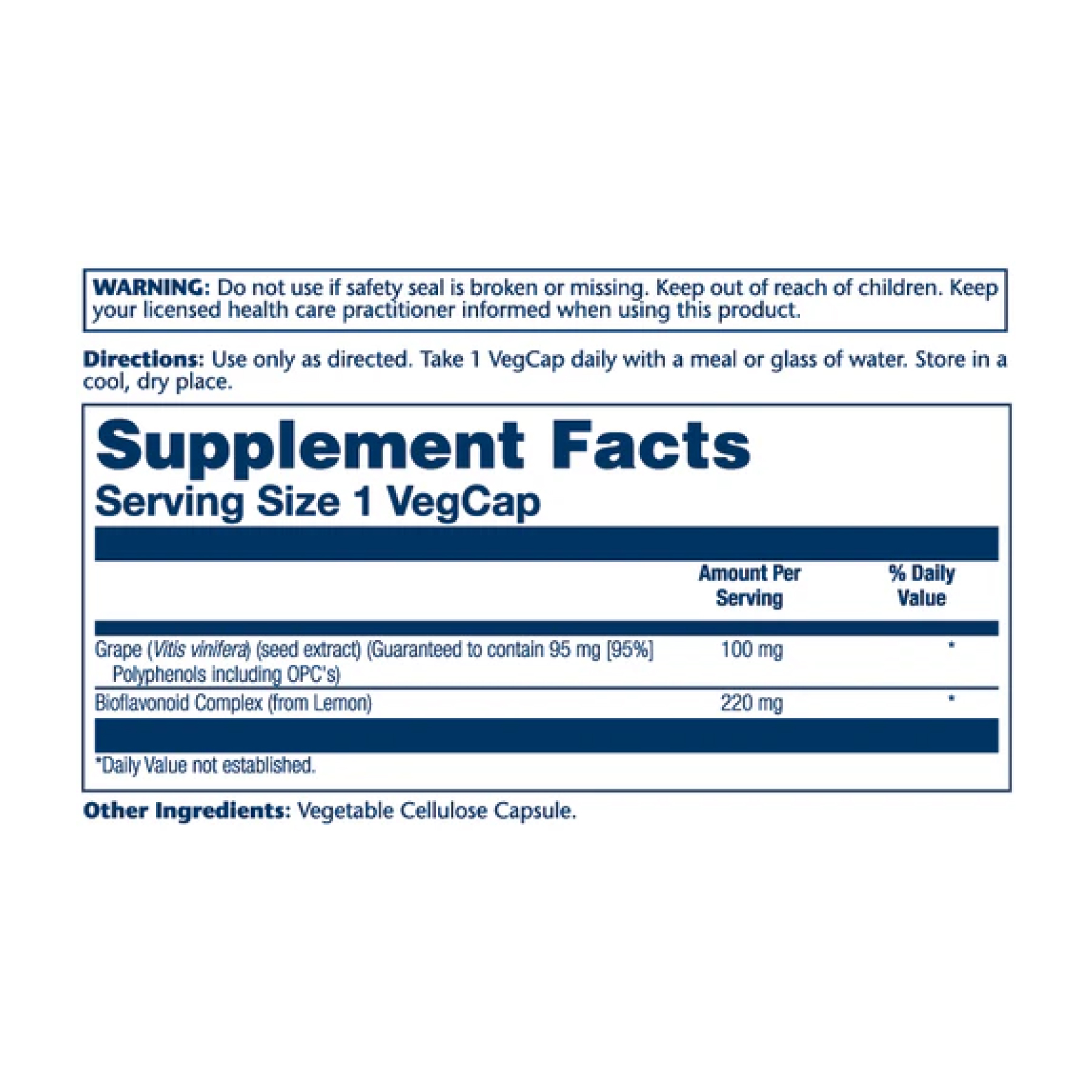 Solaray Grape Seed Extract 100mg - 60 vcaps 2023-10-3021