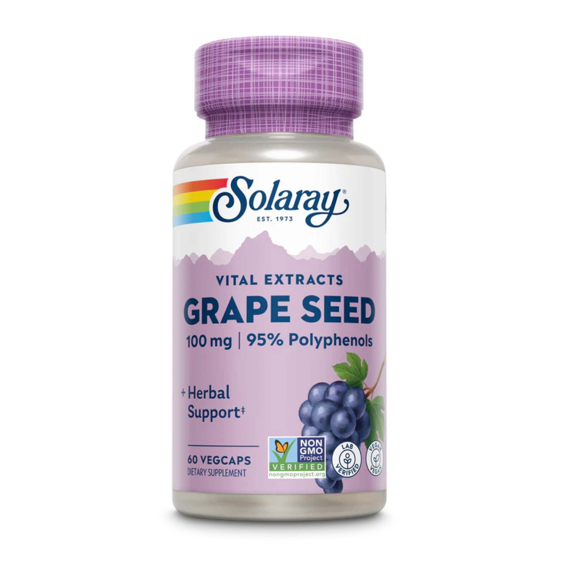 Solaray Grape Seed Extract 100mg - 60 vcaps 2023-10-3021