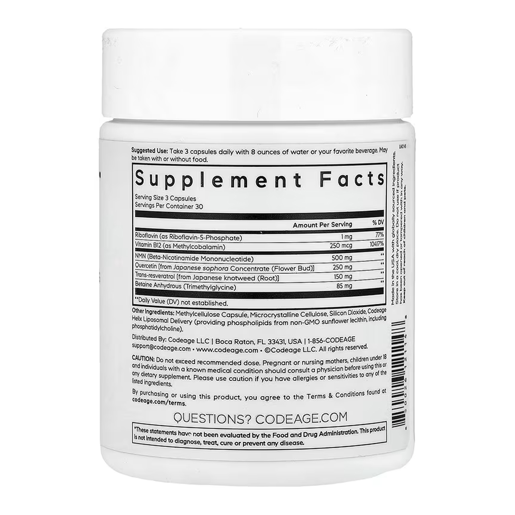 Codeage Liposomal NMN Platinum - 90 vcaps 2023-10-7724