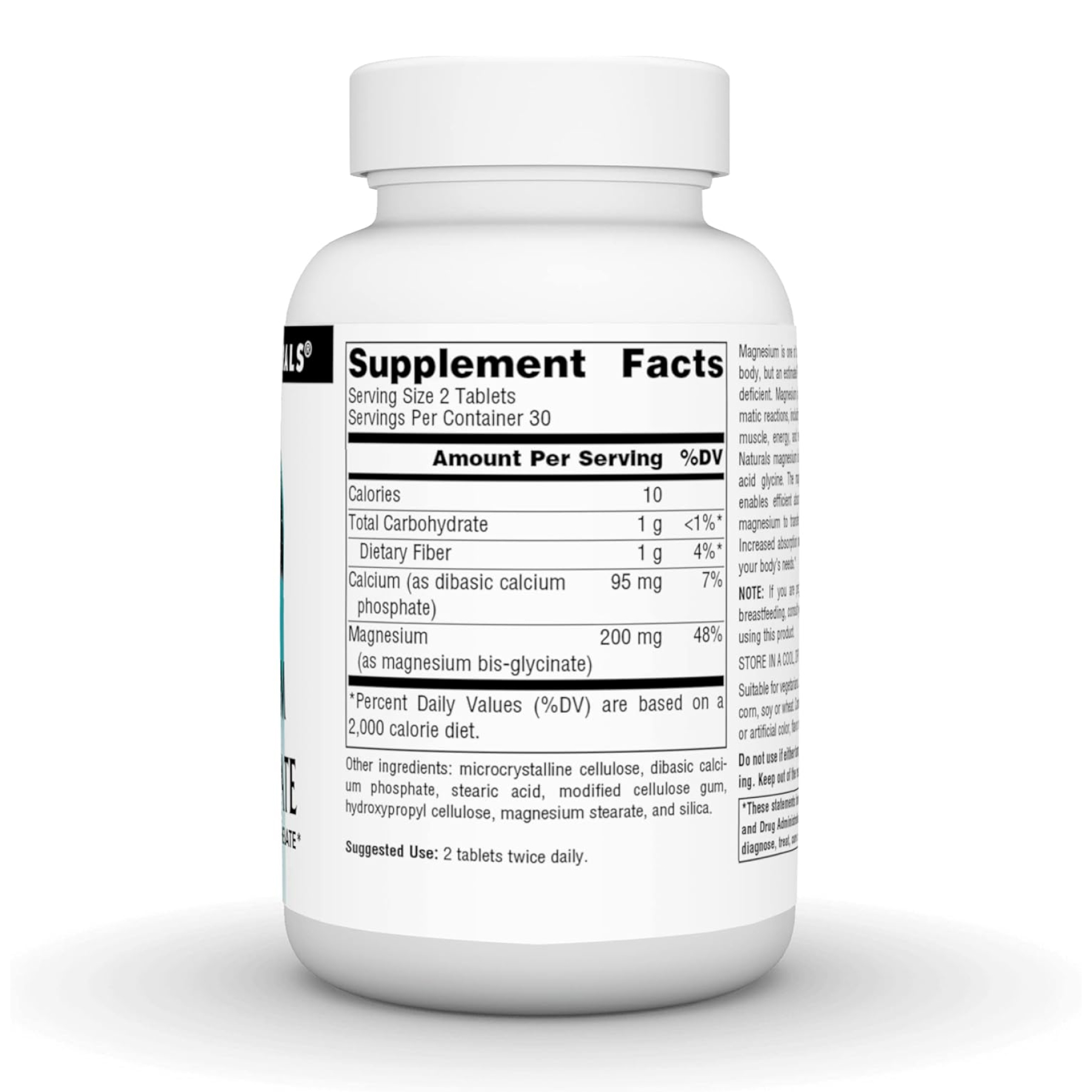 Source Naturals Magnesium Bis-Glycinate - 60 tabs 2022-10-1302
