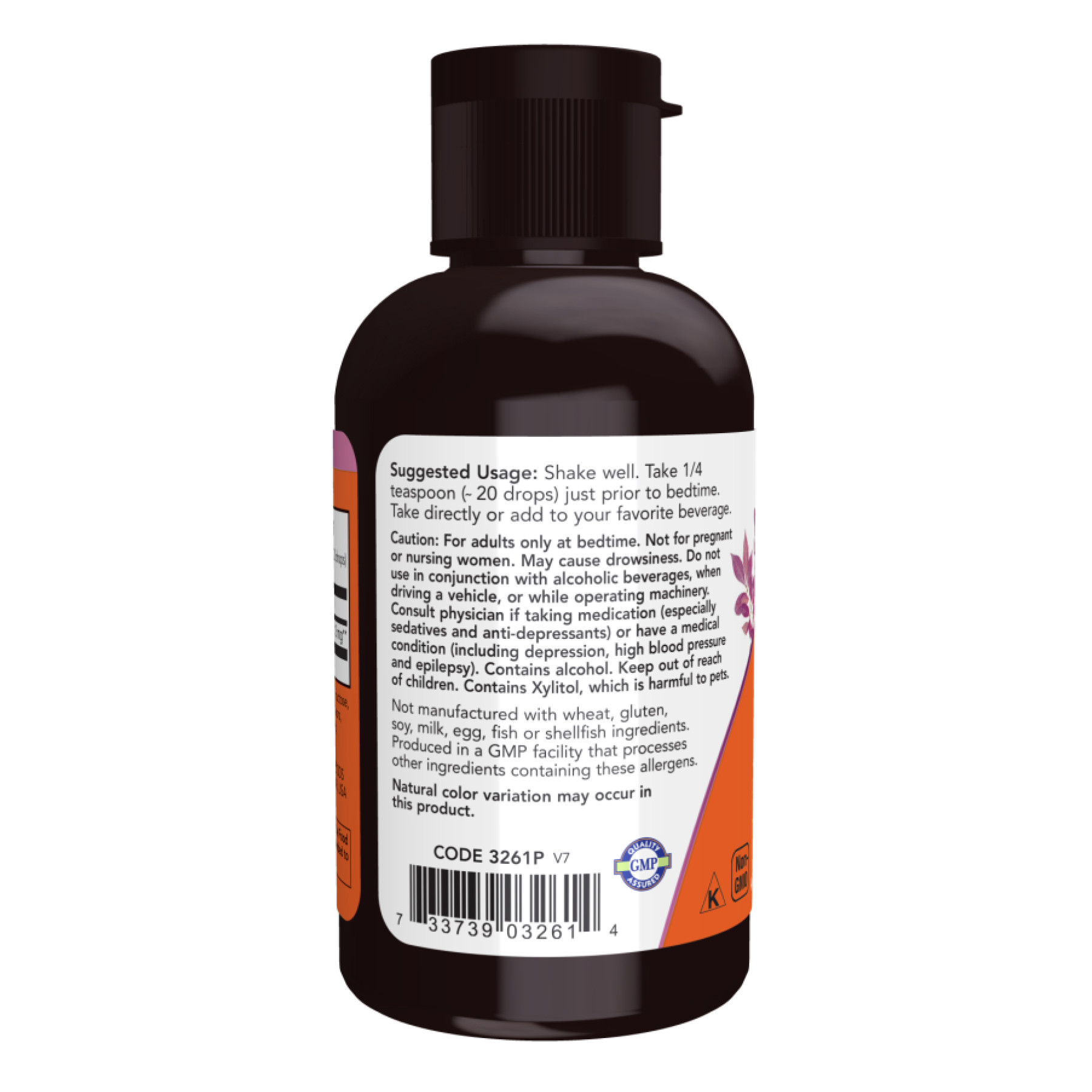 Now Foods Liquid Melatonin - 59 ml 100-55-5521466-20