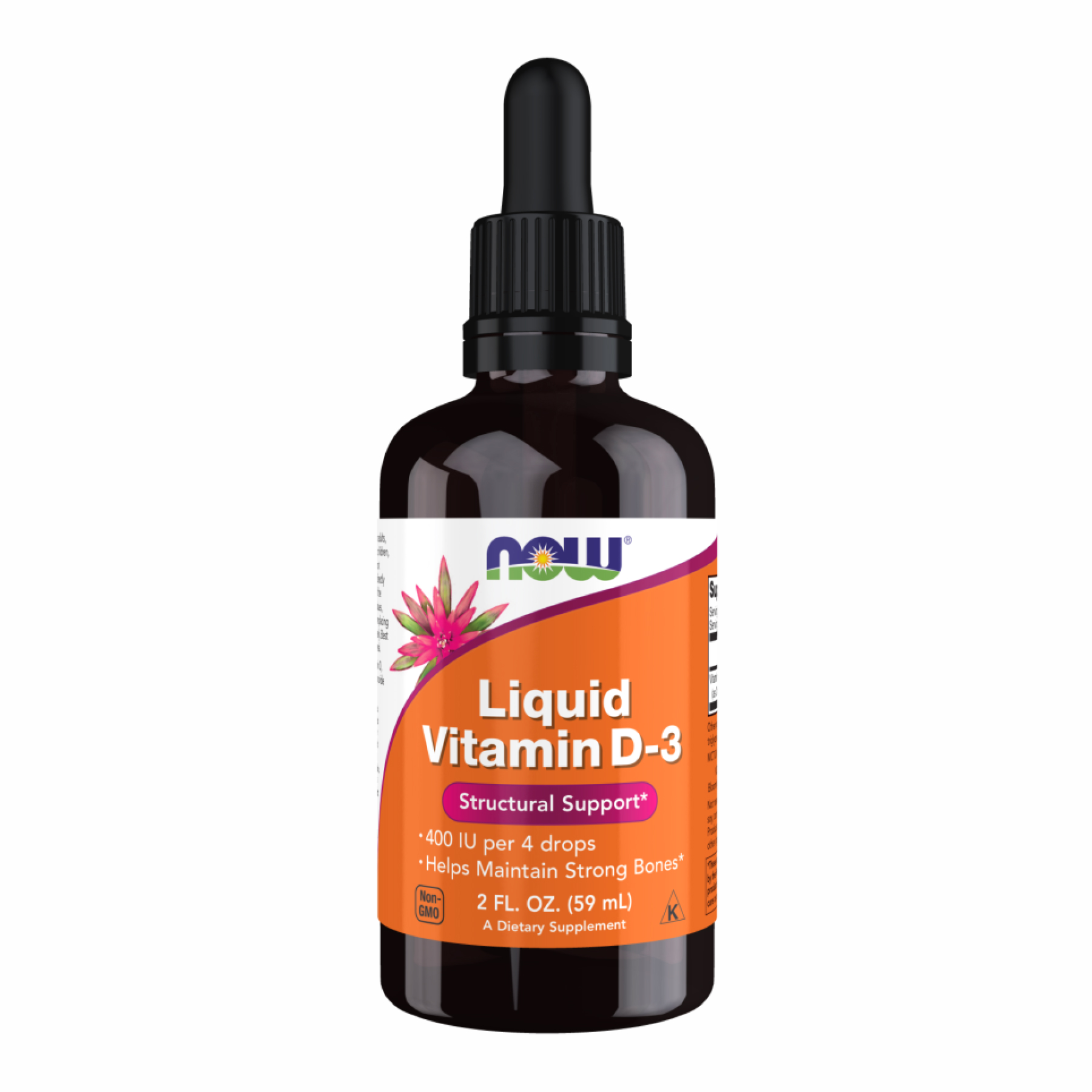 Now Foods Liquid Vitamin D-3 - 59ml (2fl oz) 2022-10-2560