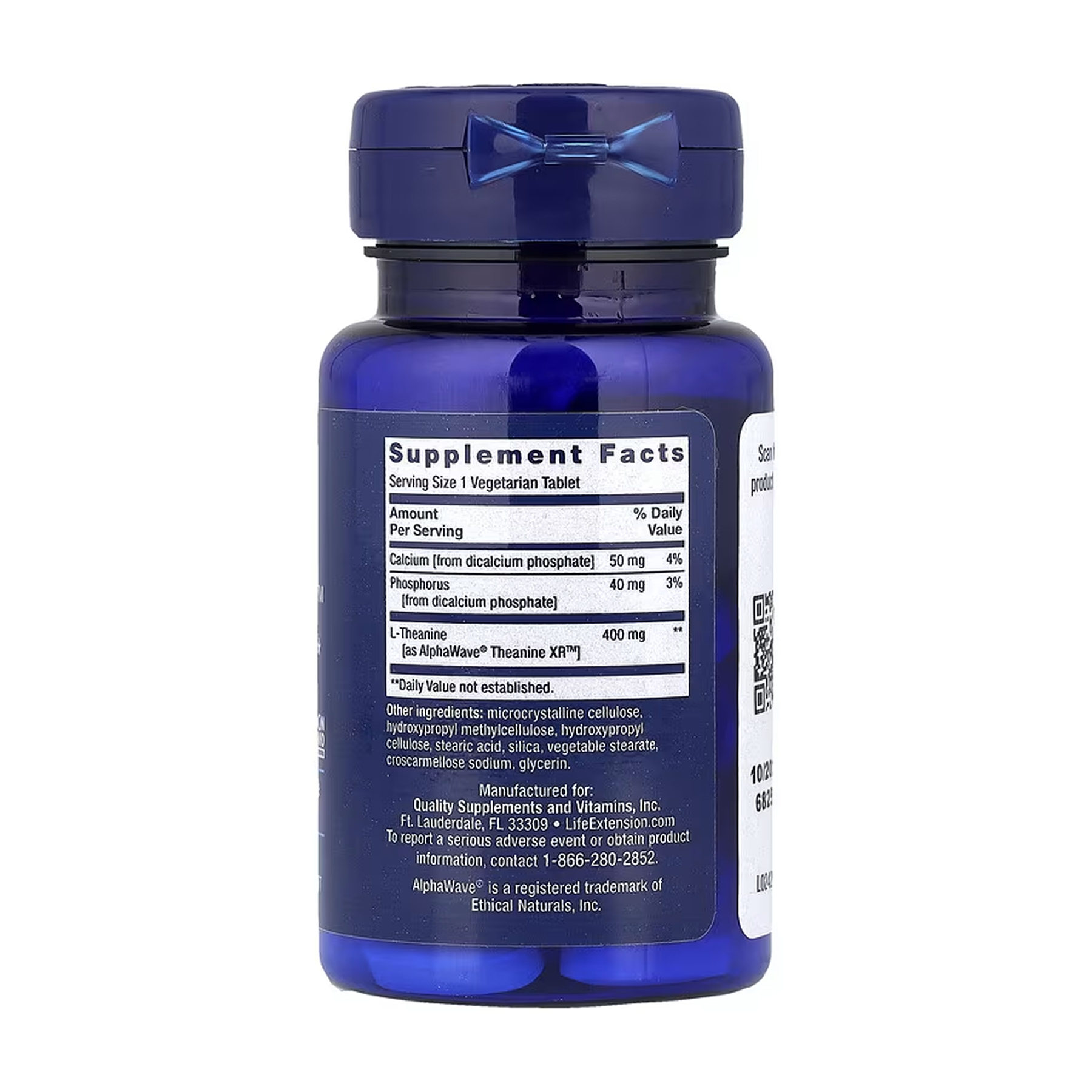 Life Extension Theanine XR™ Stress Relief - 30 vegetarian tablets 2023-10-6418