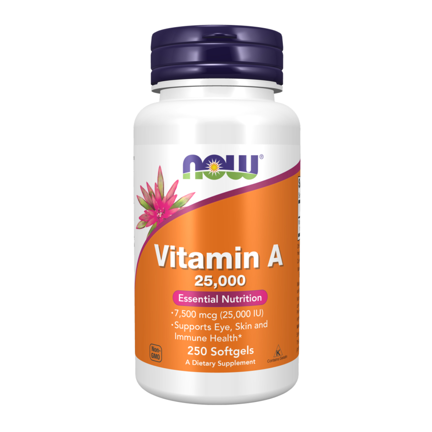 Now Foods Vitamin A 25,000 IU - 250 softgels 2023-10-2504
