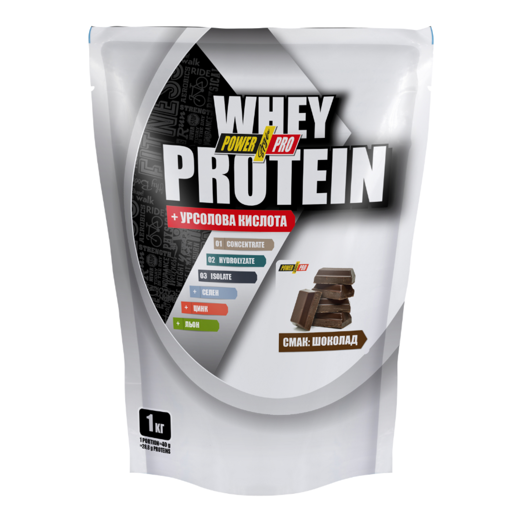 Power Pro Whey Protein - 1000g Chocolate (Пошкоджена упаковка) 2023-10-3496